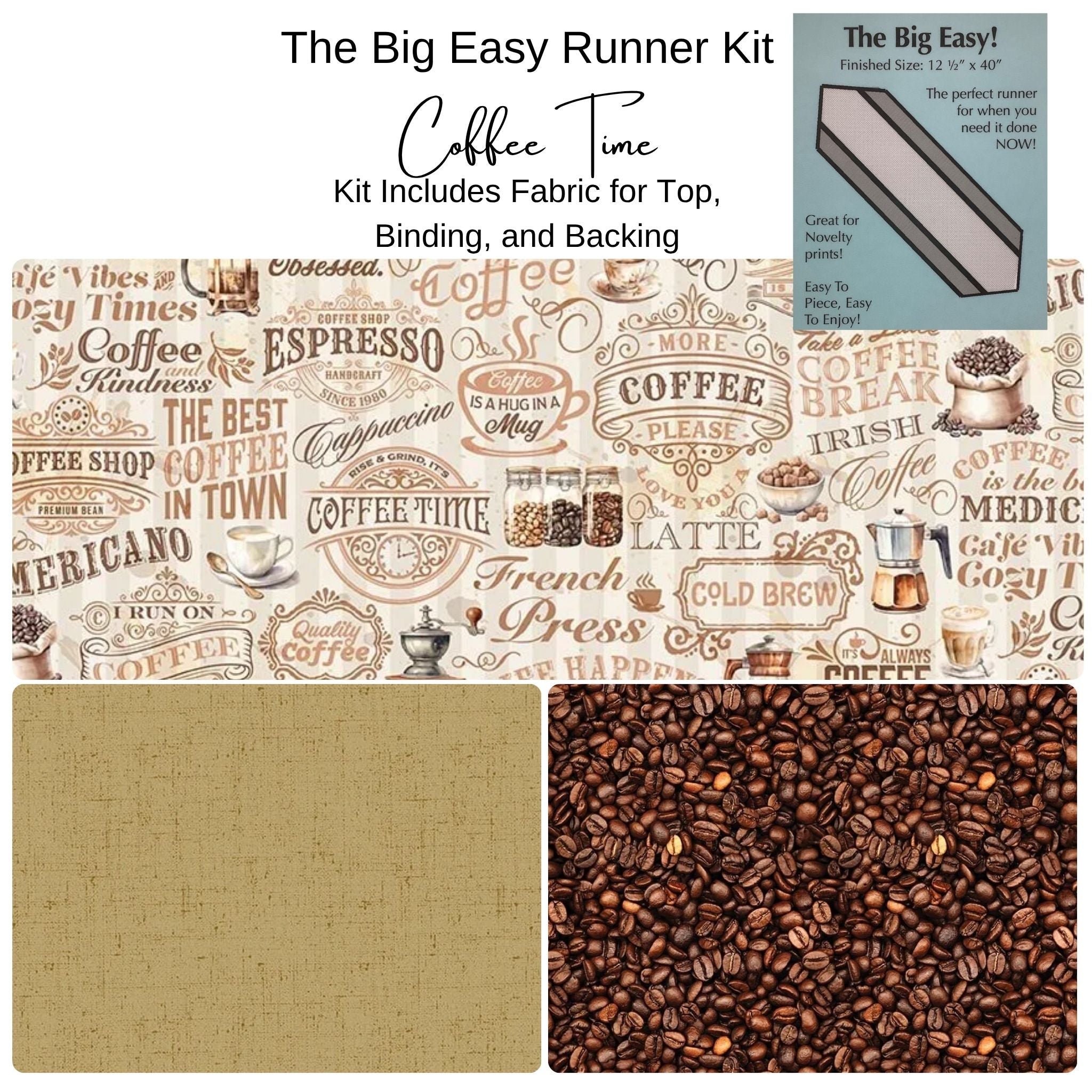 Big Easy Table Runner Kit - Coffee Time