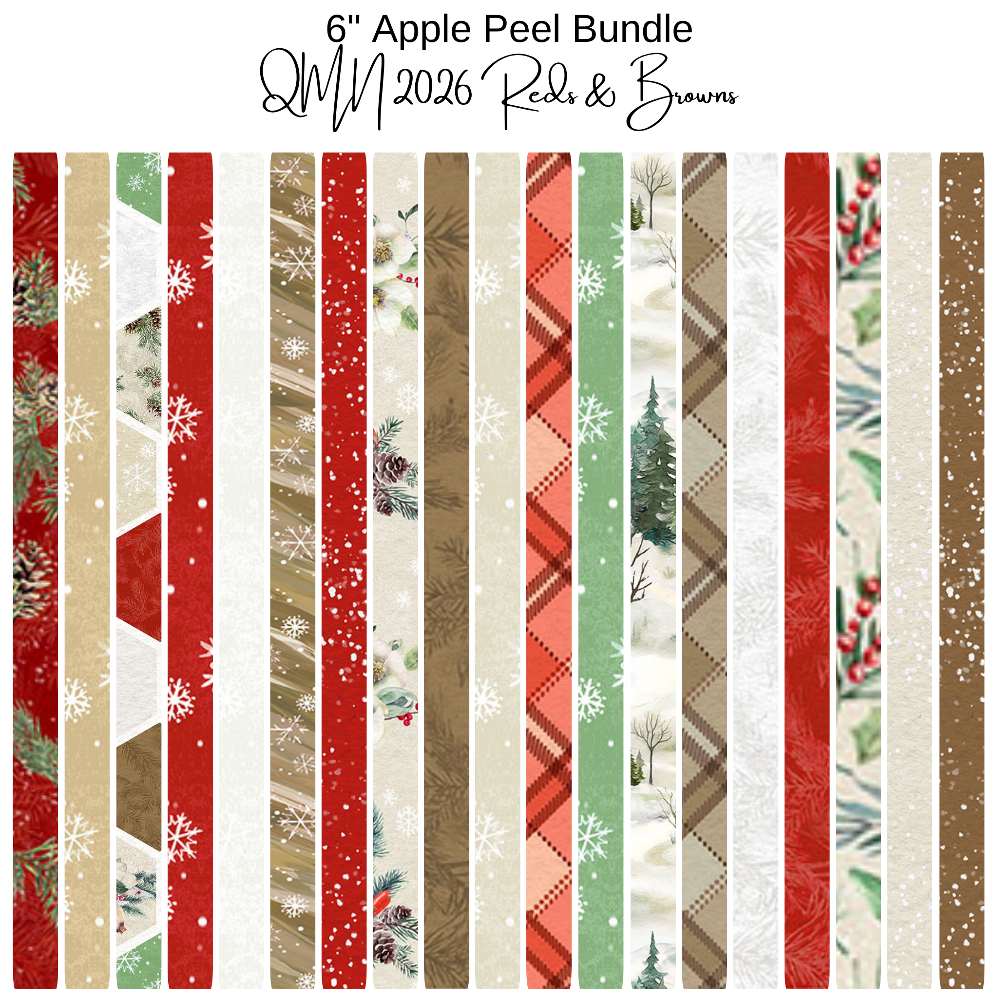 Apple Peel Bundle (19) Quilt Minnesota 2026 - Reds and Browns