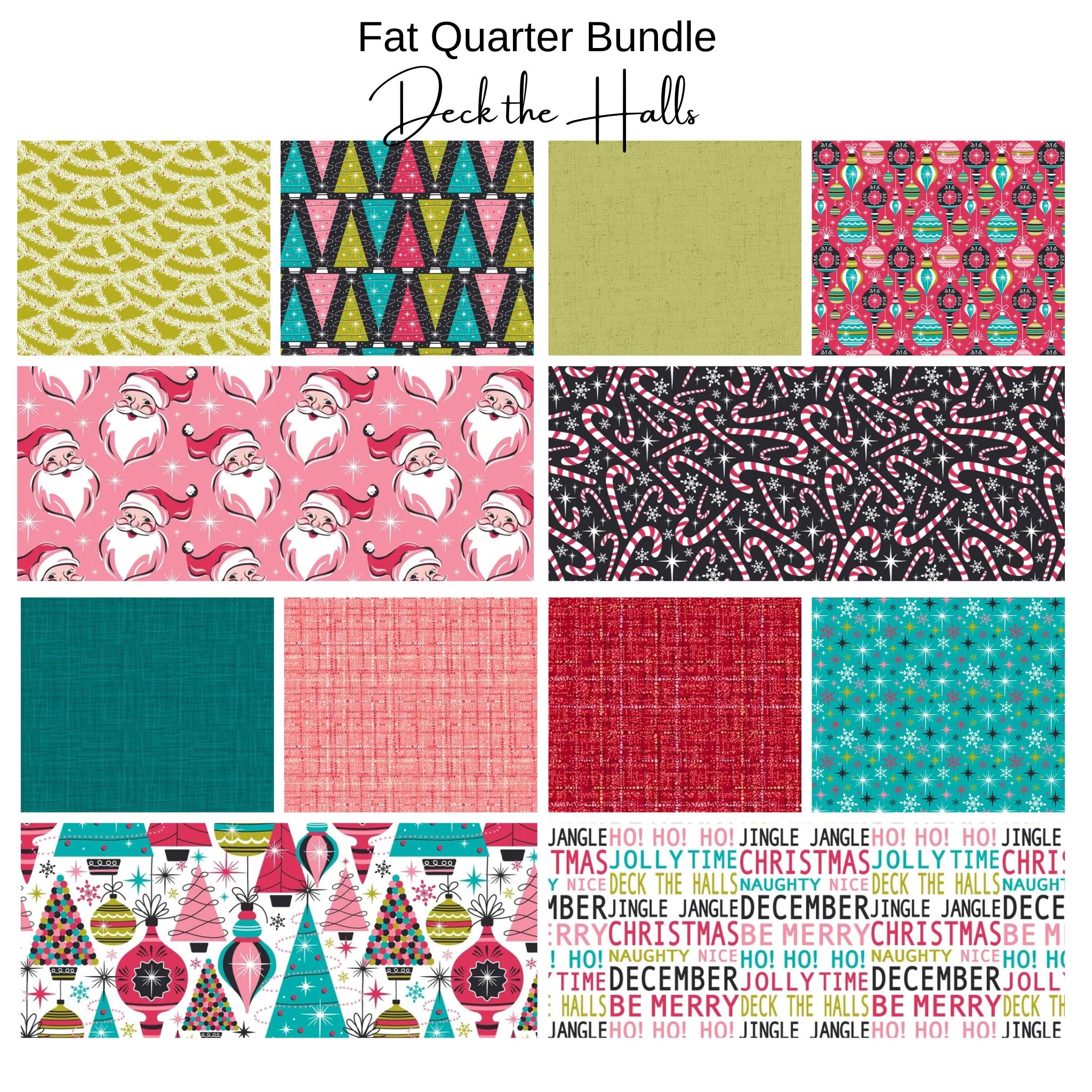 Fat Quarter Bundle (12) - Deck the Hall Plus