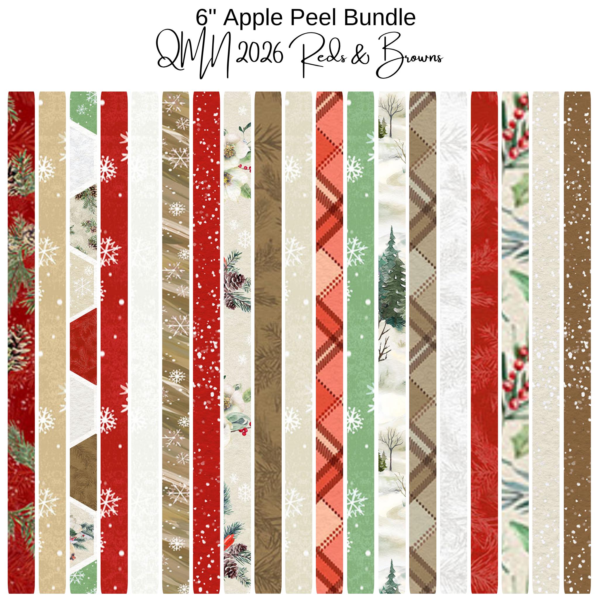 Apple Peel Bundle (19) Quilt Minnesota 2026 - Reds and Browns