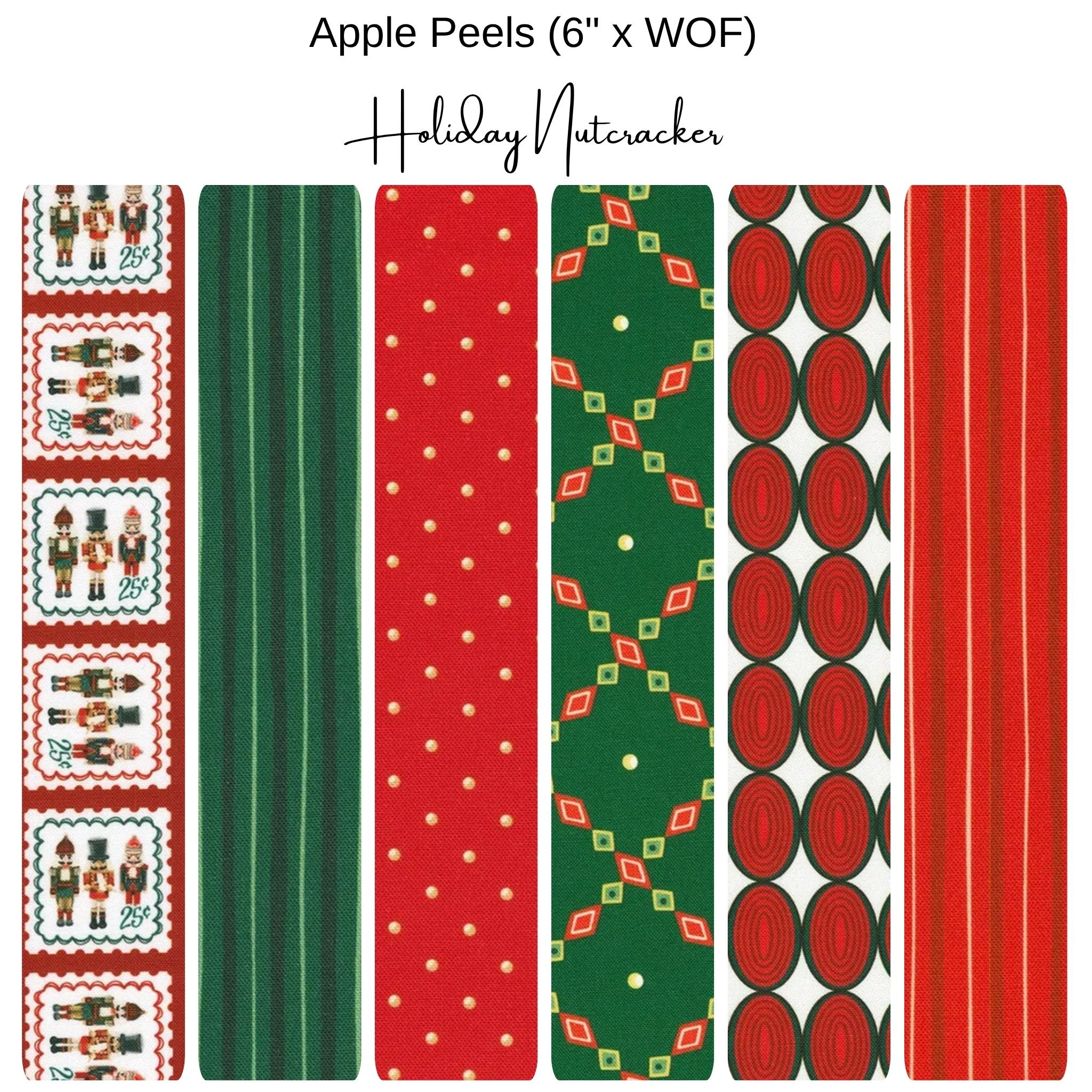 6" Apple Peels (6) - Holiday Nutcracker