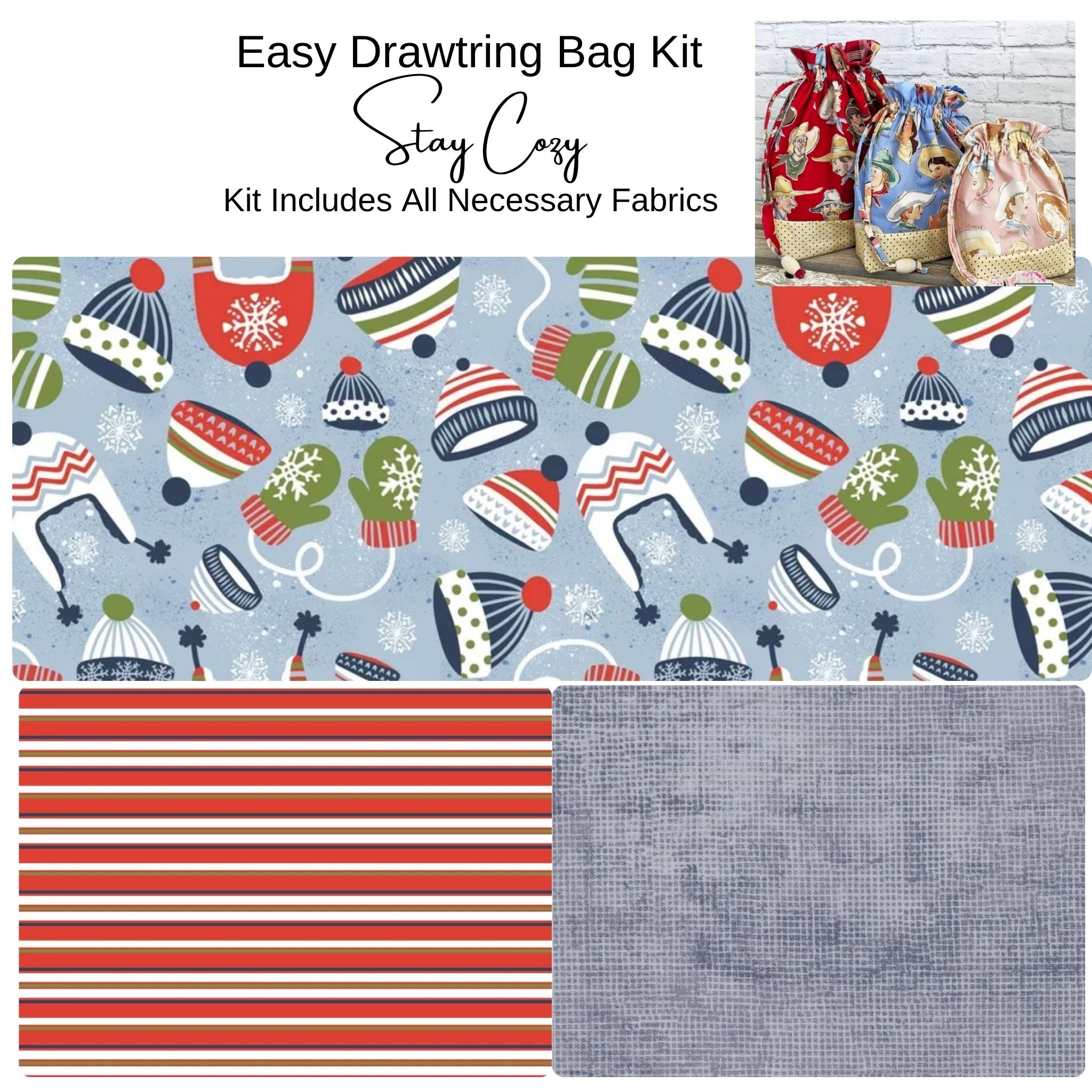 Kit: Easy Drawstring Bag | Multiple Colorways