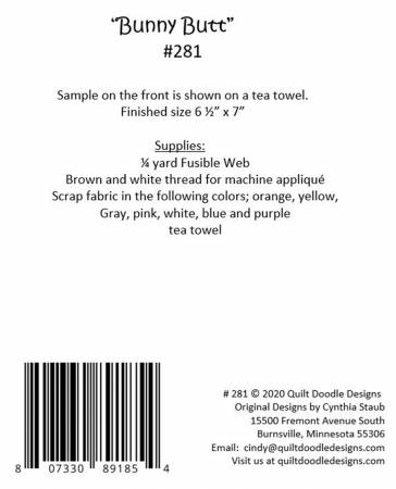 Pattern: Bunny Butt
