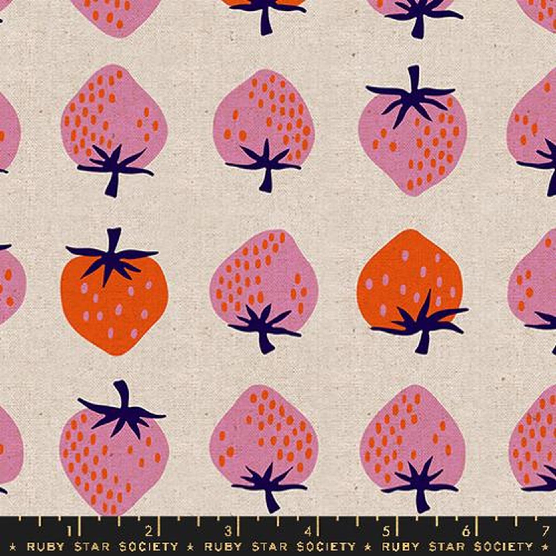Strawberry by Kimberly Knight - Retro Canvas: Natural