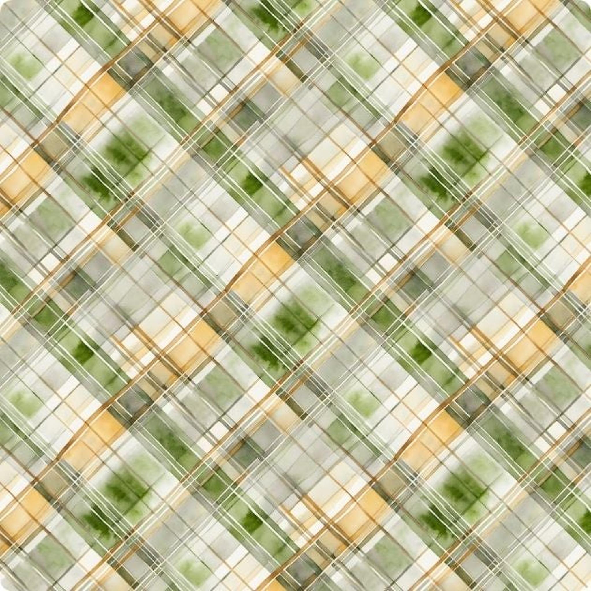 Sunkissed by Nancy Mink - Plaid Green Yellow