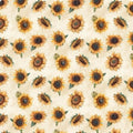 Sunkissed by Nancy Mink - Tossed Sunflowers Cream