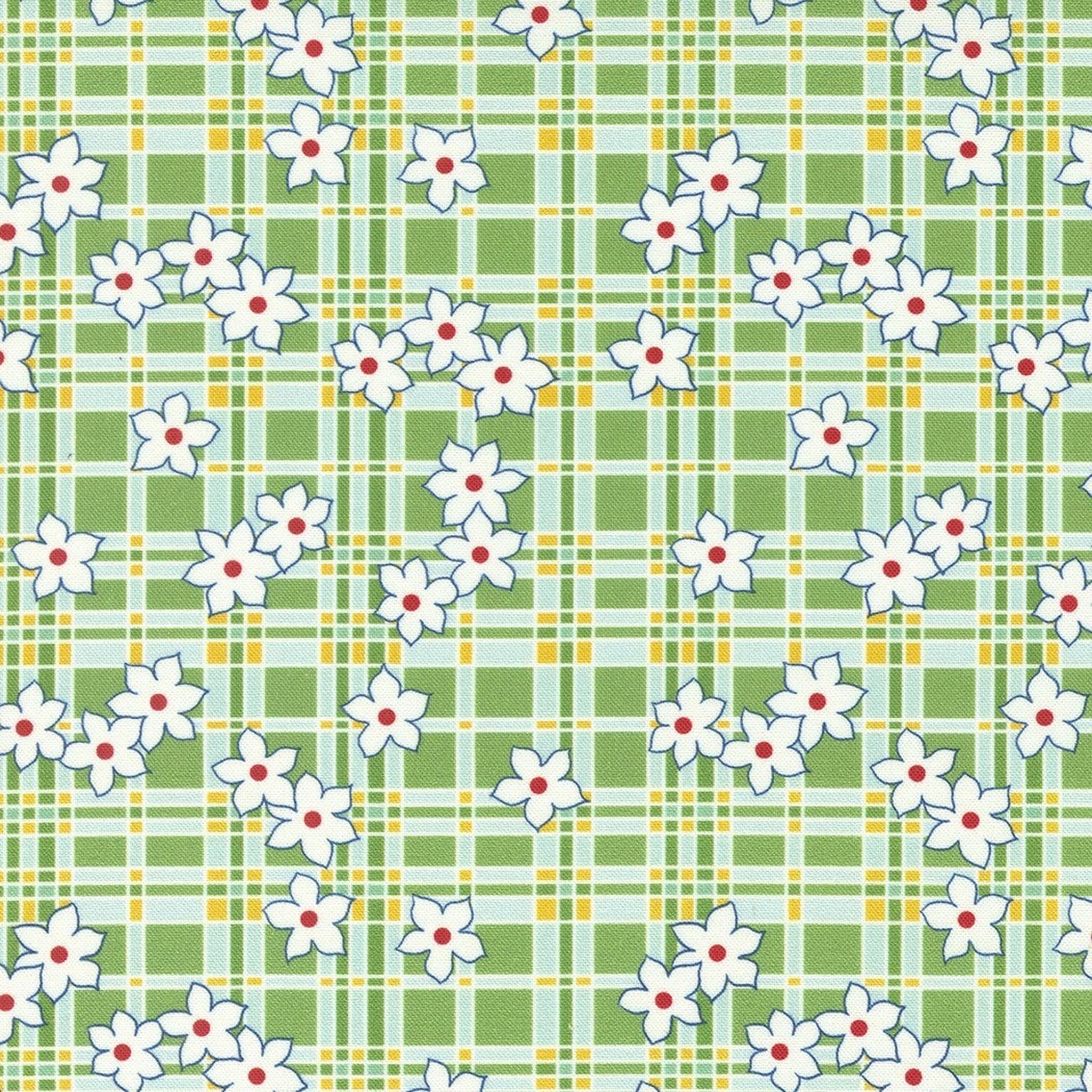 Sweet Melodies by American Jane - Green Plaid Floral