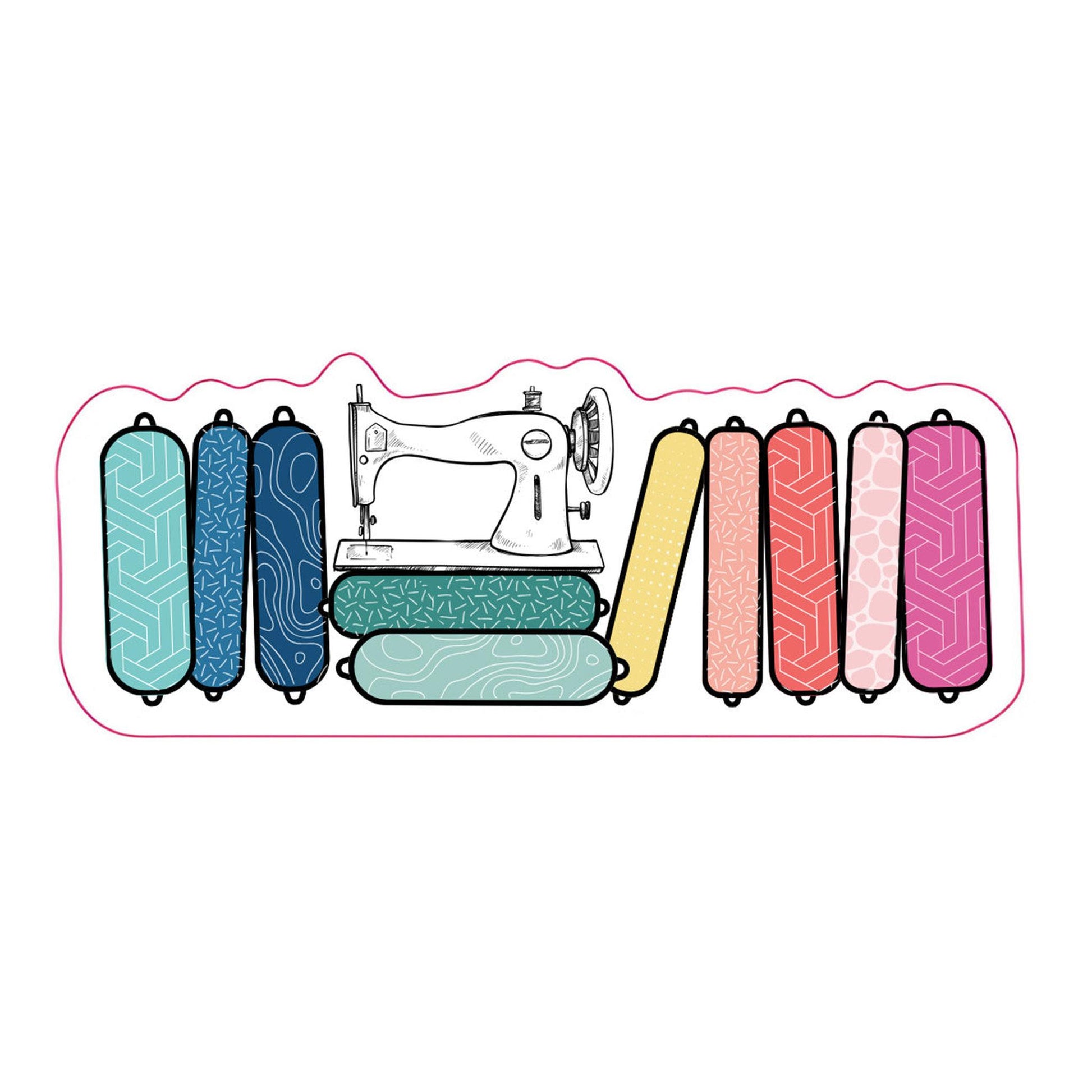Fabric Bolts Sticker by Heather Valentine