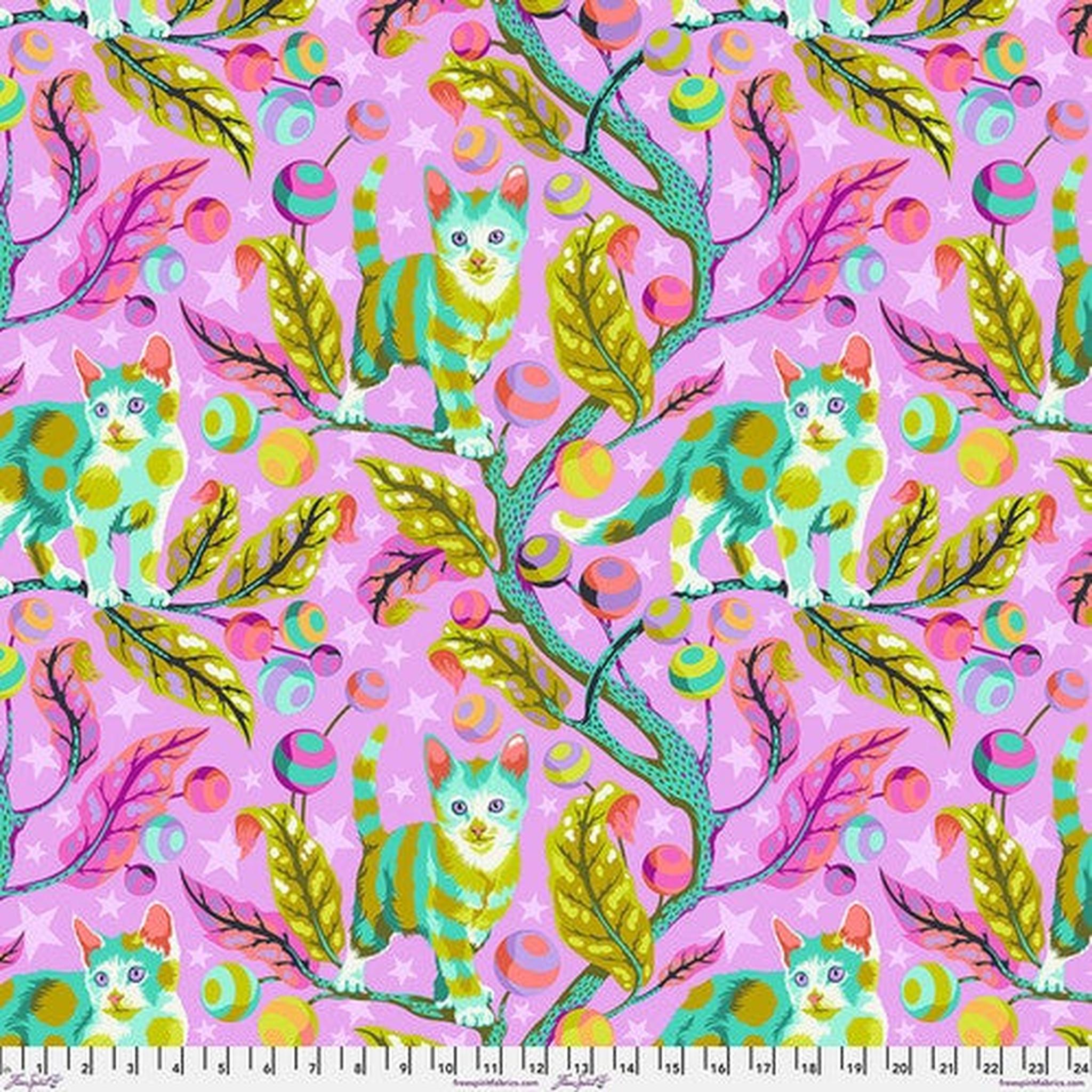 Tabby Road by Tula Pink - (Minky) Club Kitty: Electroberry