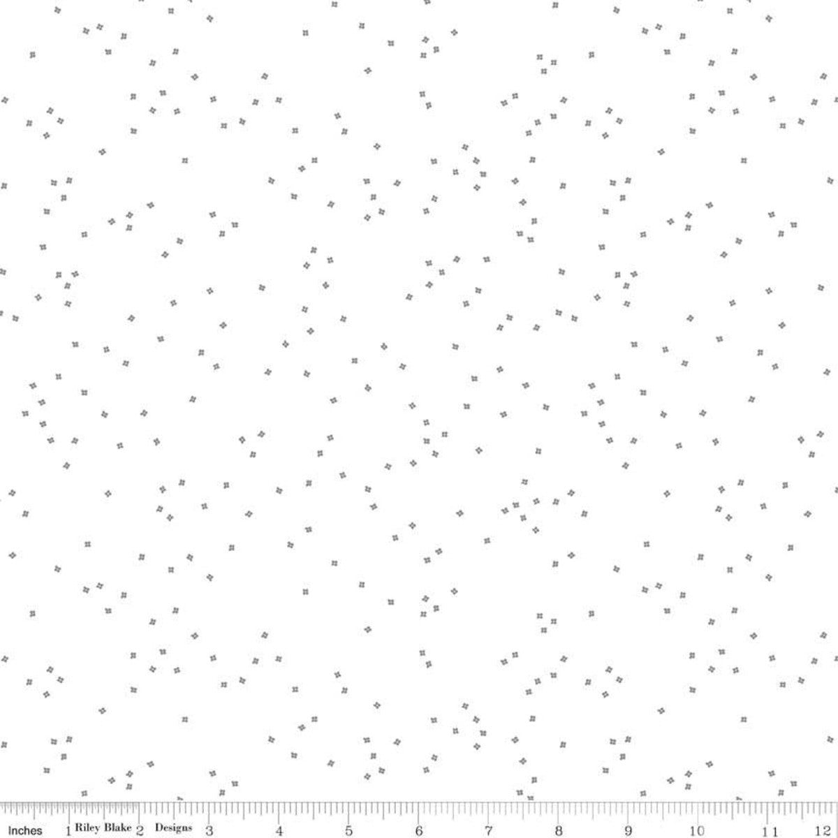 Blossom by Riley Blake - Gray on White