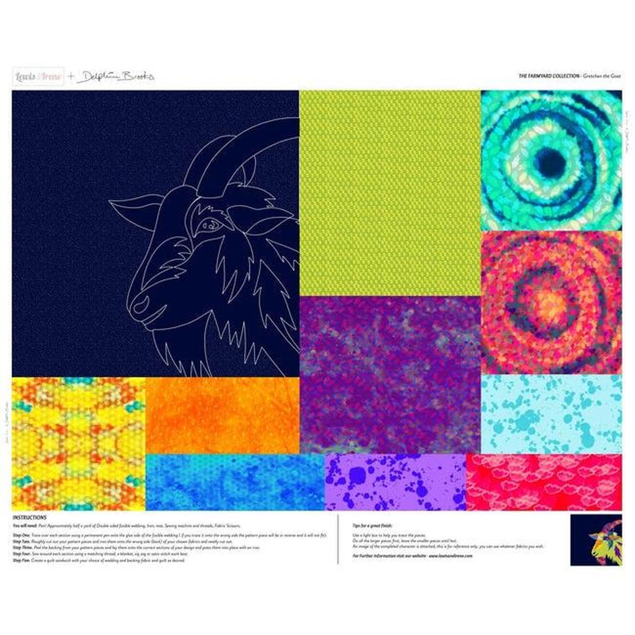 The Farmyard Collection Gretchen the Goat - Panel (36"x44")