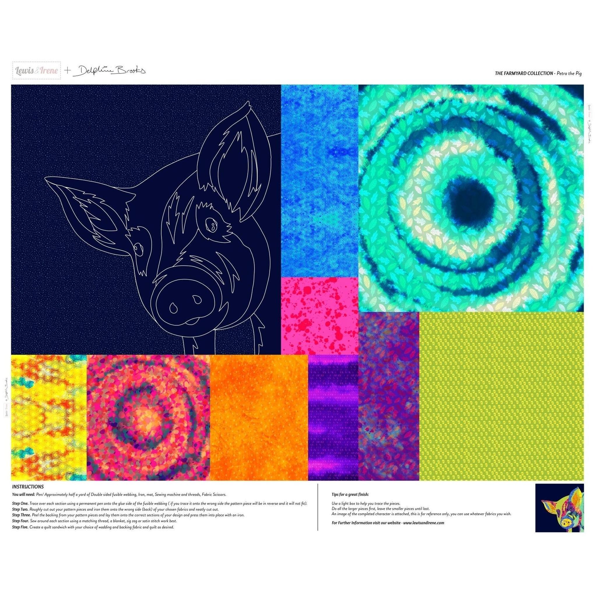 The Farmyard Collection Petra the Pig - Panel (36"x44")