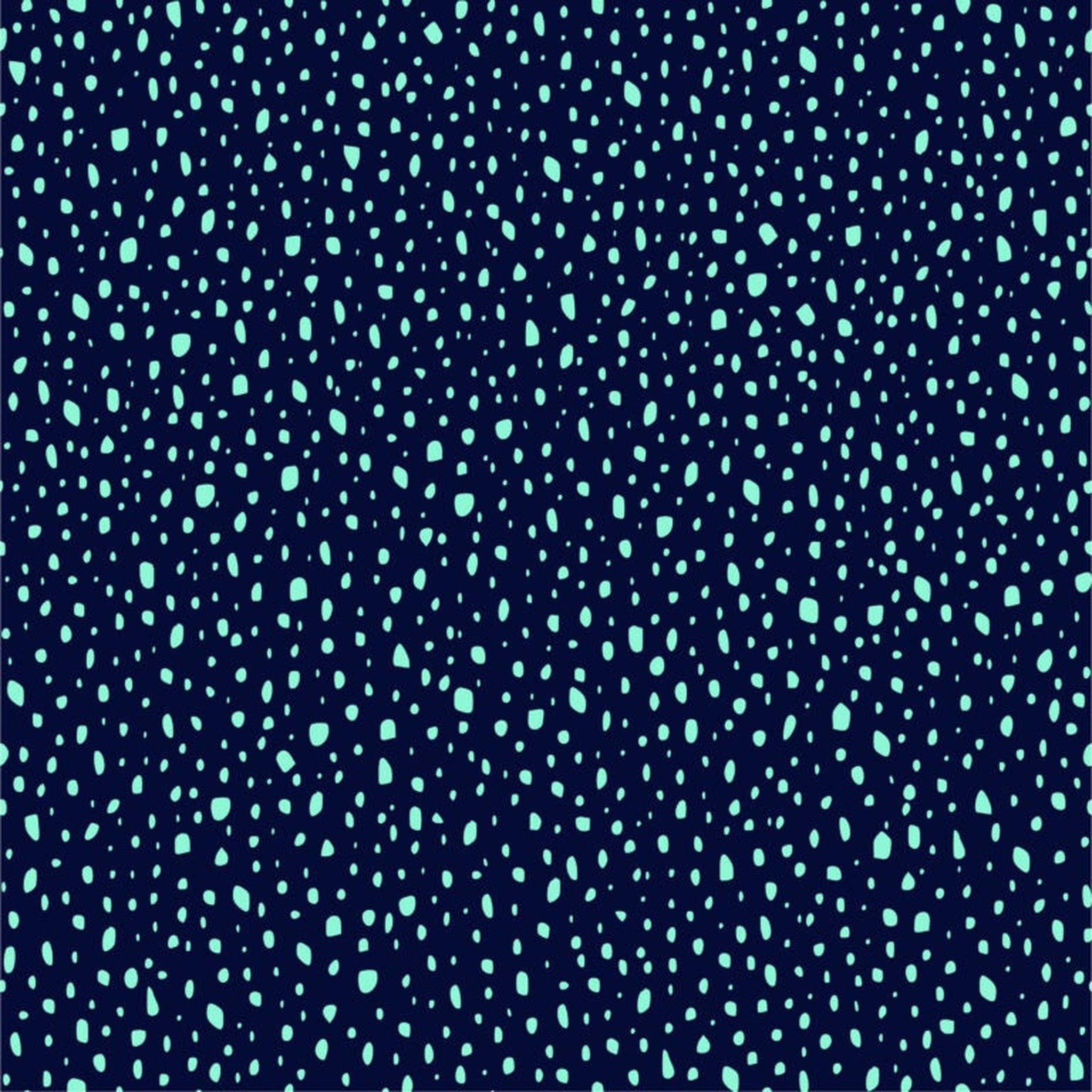 The Farmyard Collection by Lewis & Irene - Aqua Dot on Navy
