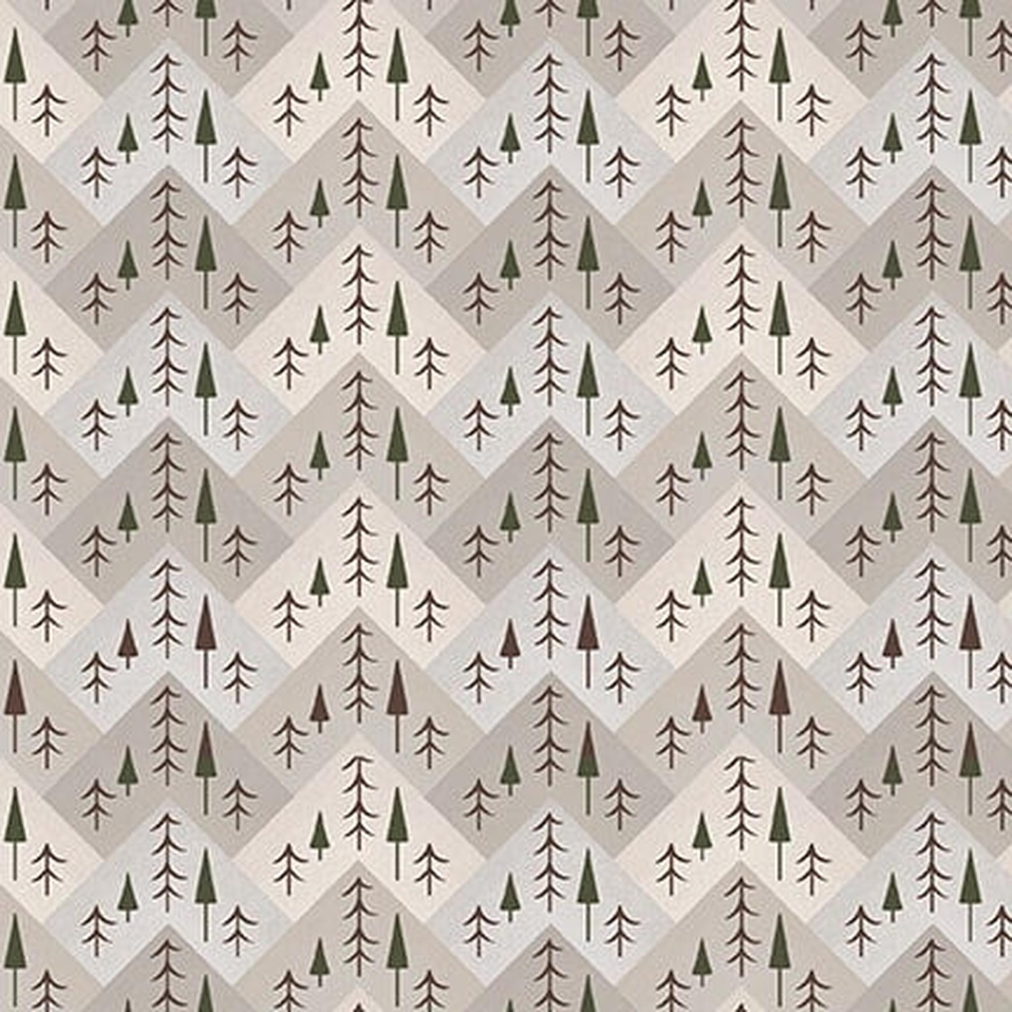 The Mountains are Calling |Tree Mountain Zig Zag - Cream