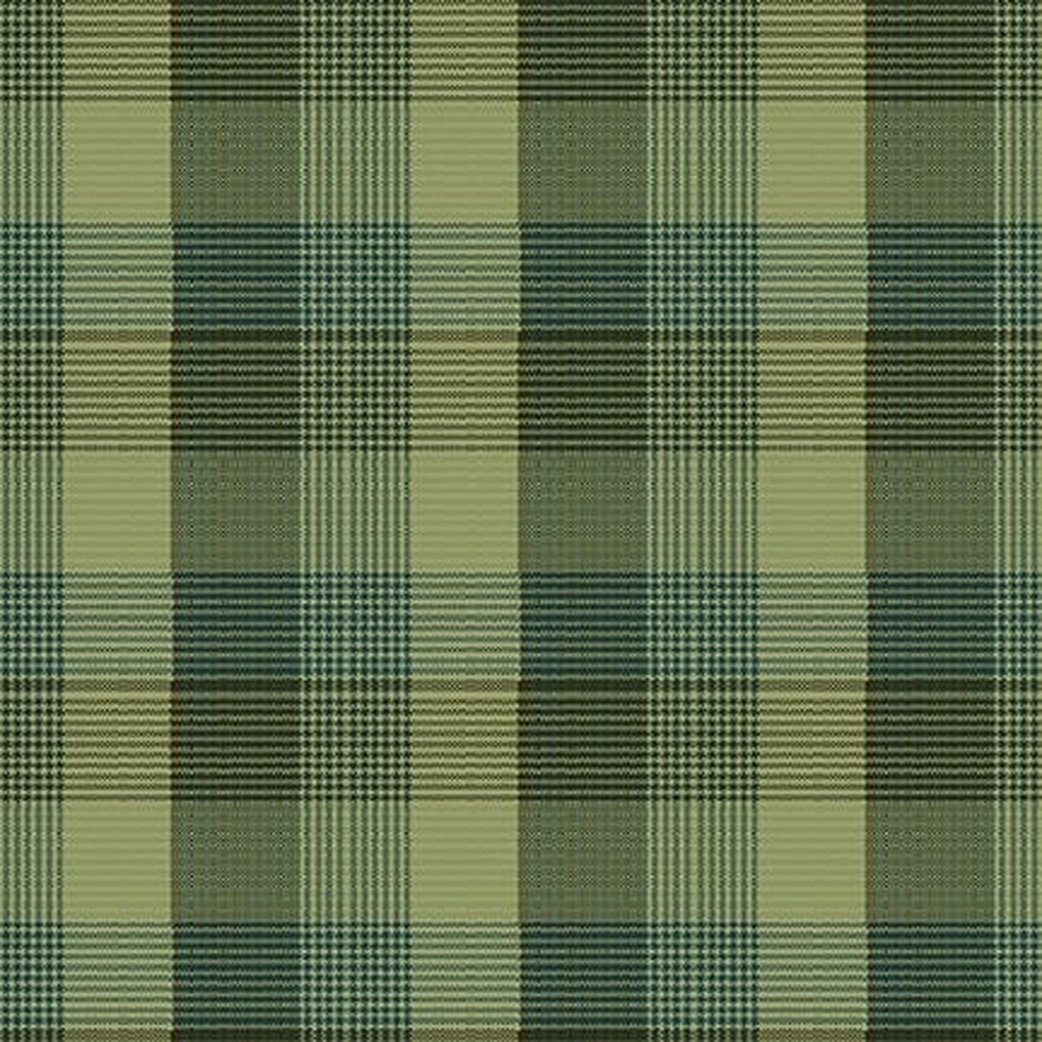 The Mountains are Calling | Window Pane Plaid - Green