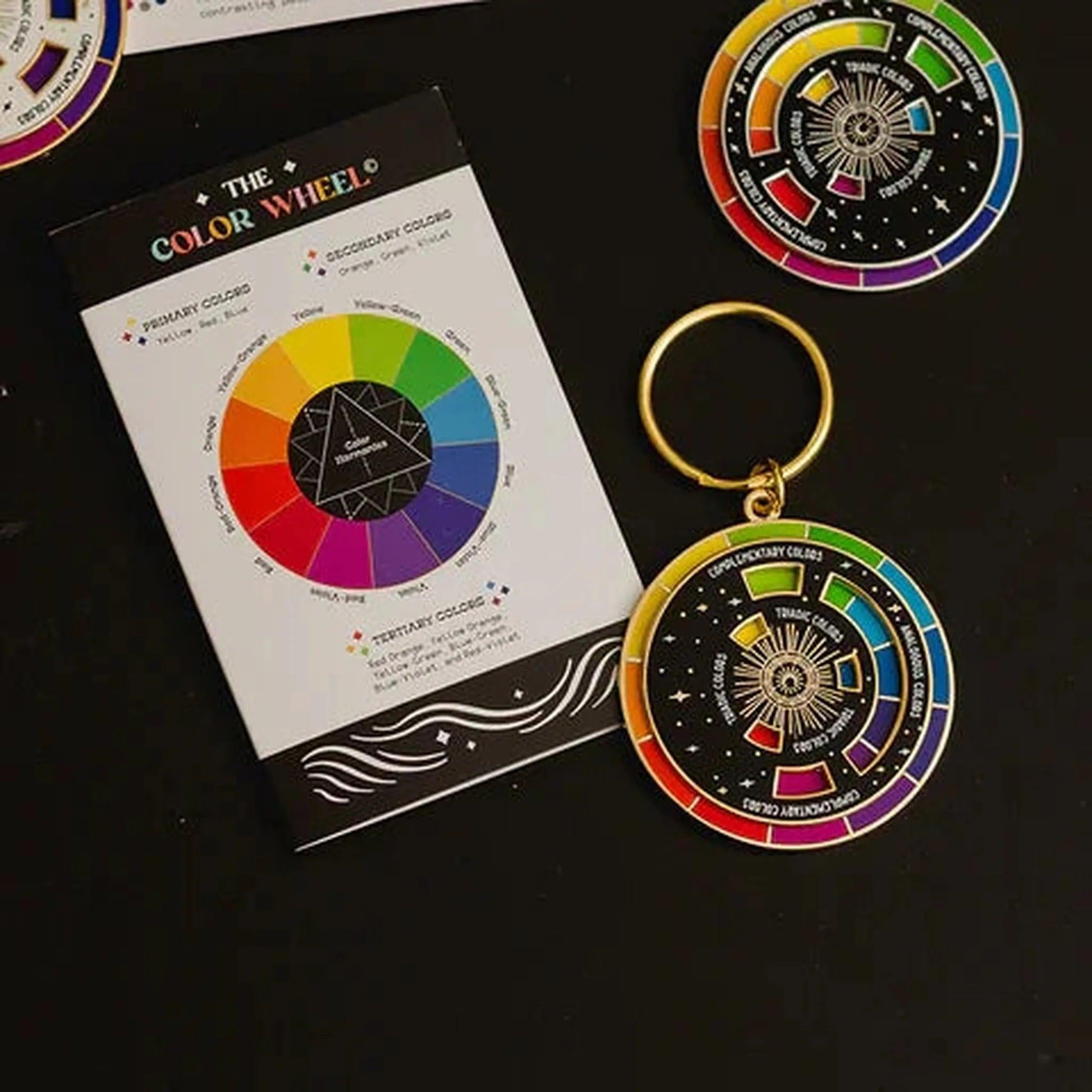 The Original Color Wheel Interactive Spinner Enamel Key Chain | Multiple Colorways