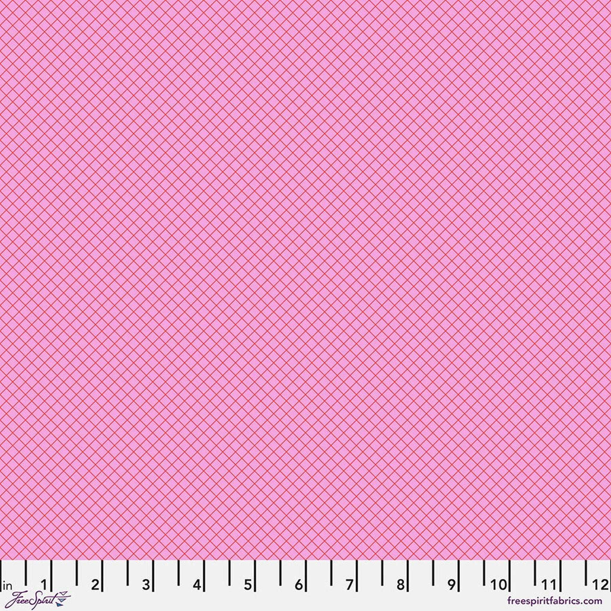 True Colors 2025 by Tula Pink - On the Grid: Bubblegum