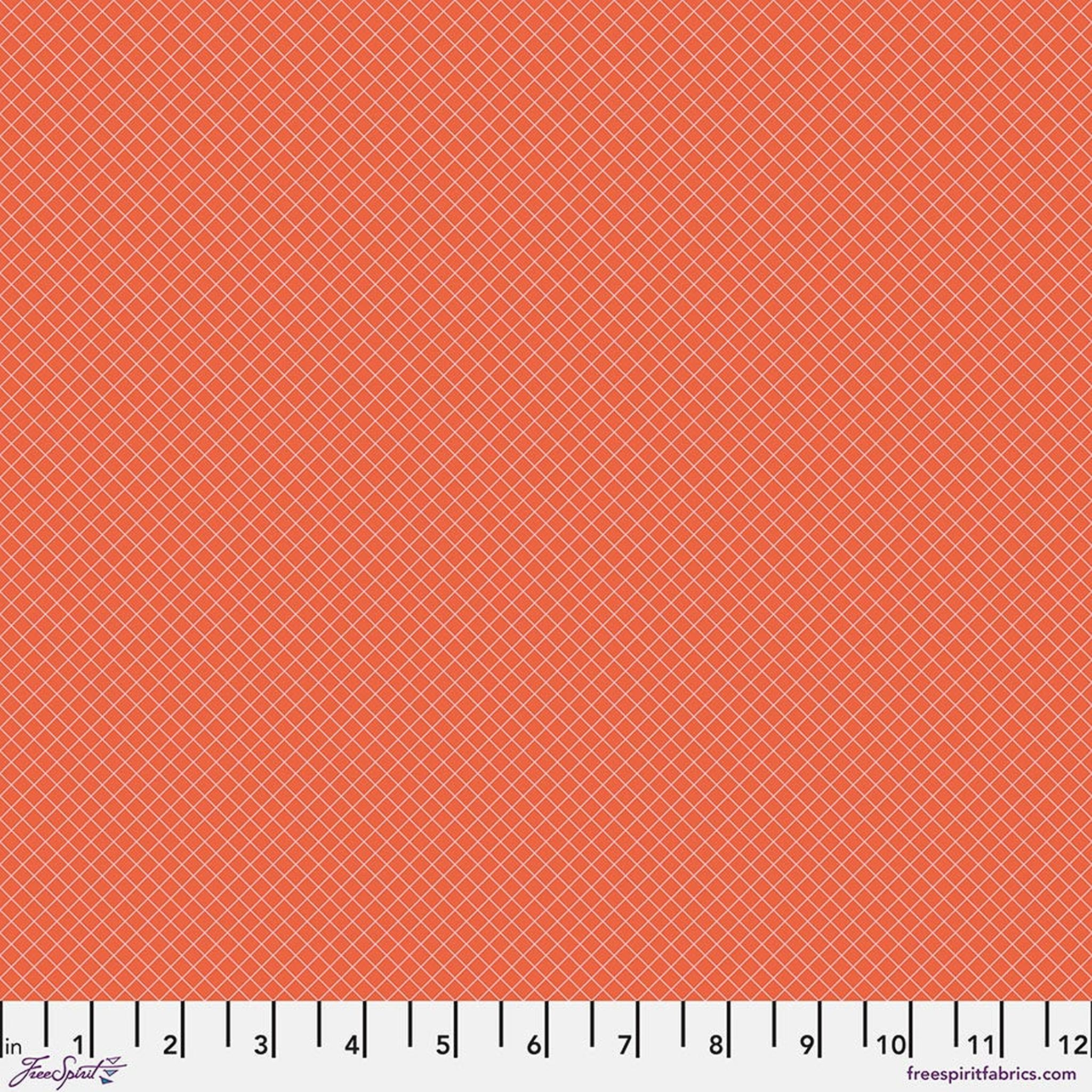 True Colors 2025 by Tula Pink - On the Grid: Salmon