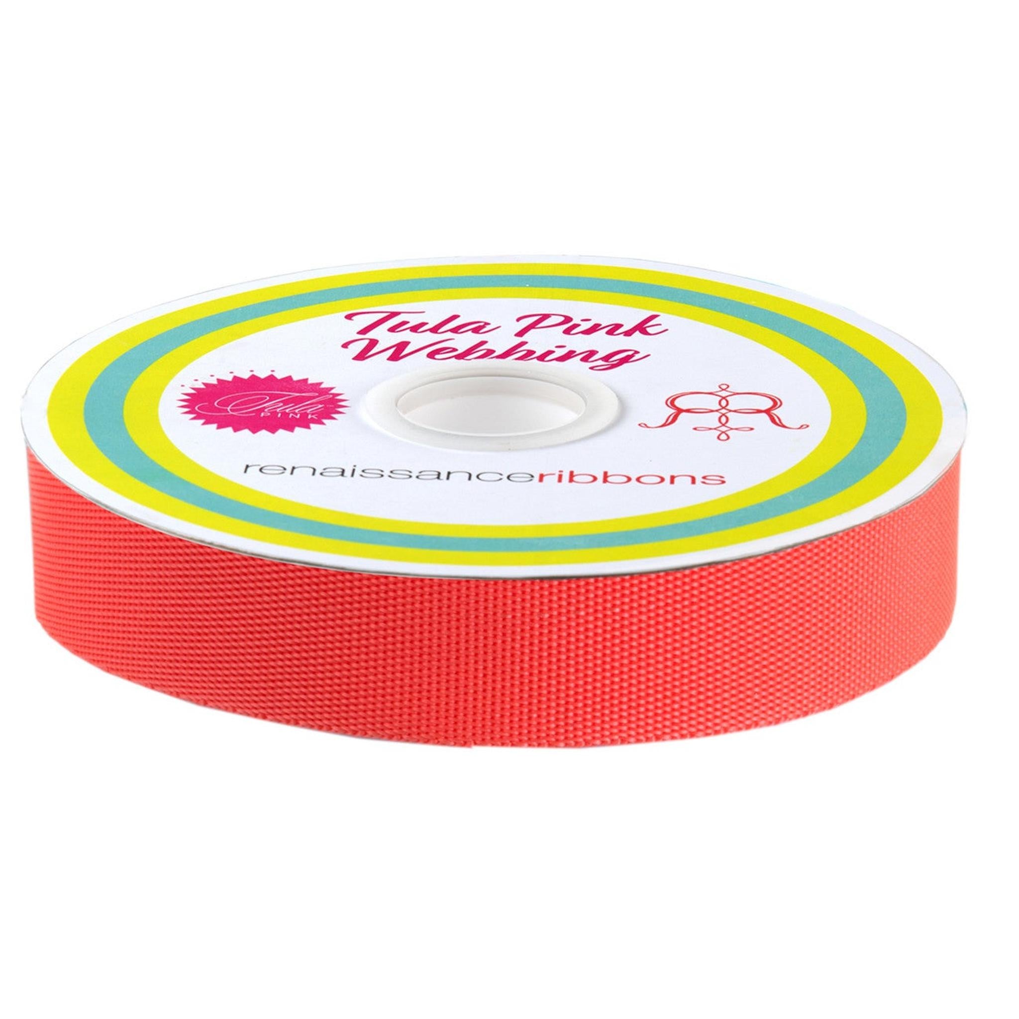 Tula Pink EverGlow Webbing 1" Lunar/Orange