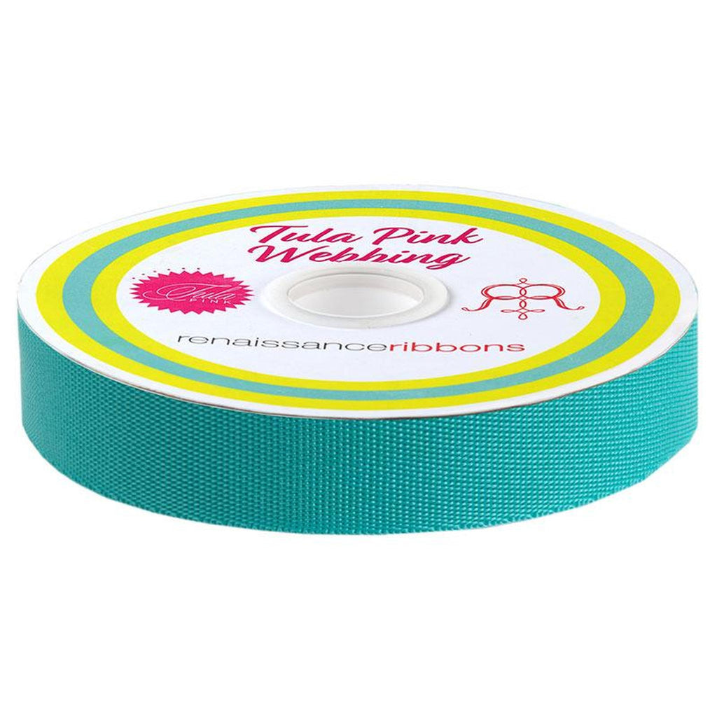 Tula Pink EverGlow Webbing 1" Teal/Spirit