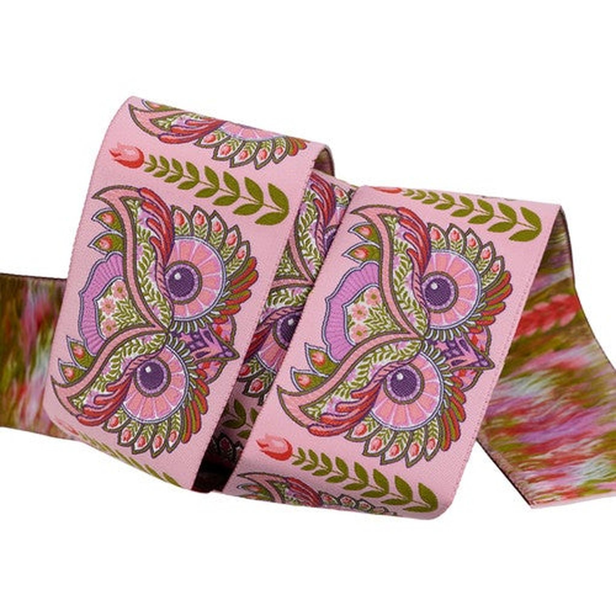 Tula Pink Ribbon - Hootie Patootie 1" Honey