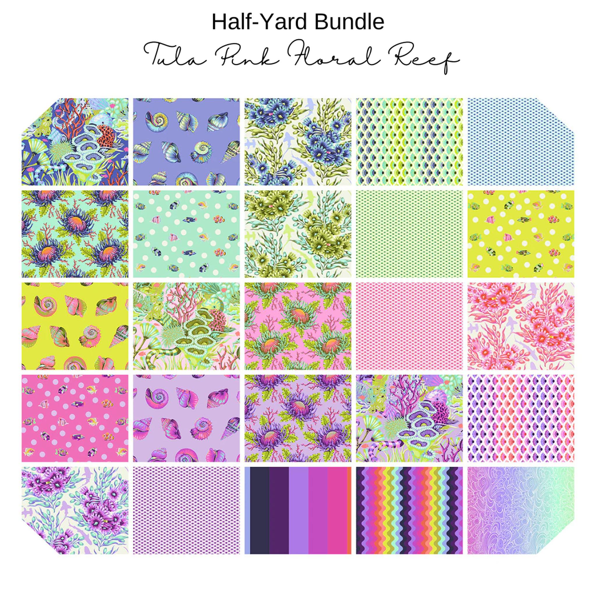 Floral Reef by Tula Pink (25) - Half Yard Bundle