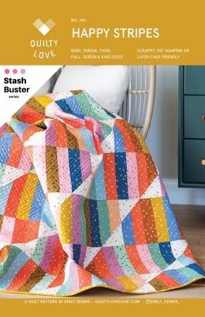 Pattern: Happy Stripes Quilt by Emily Dennis of Quilty Love