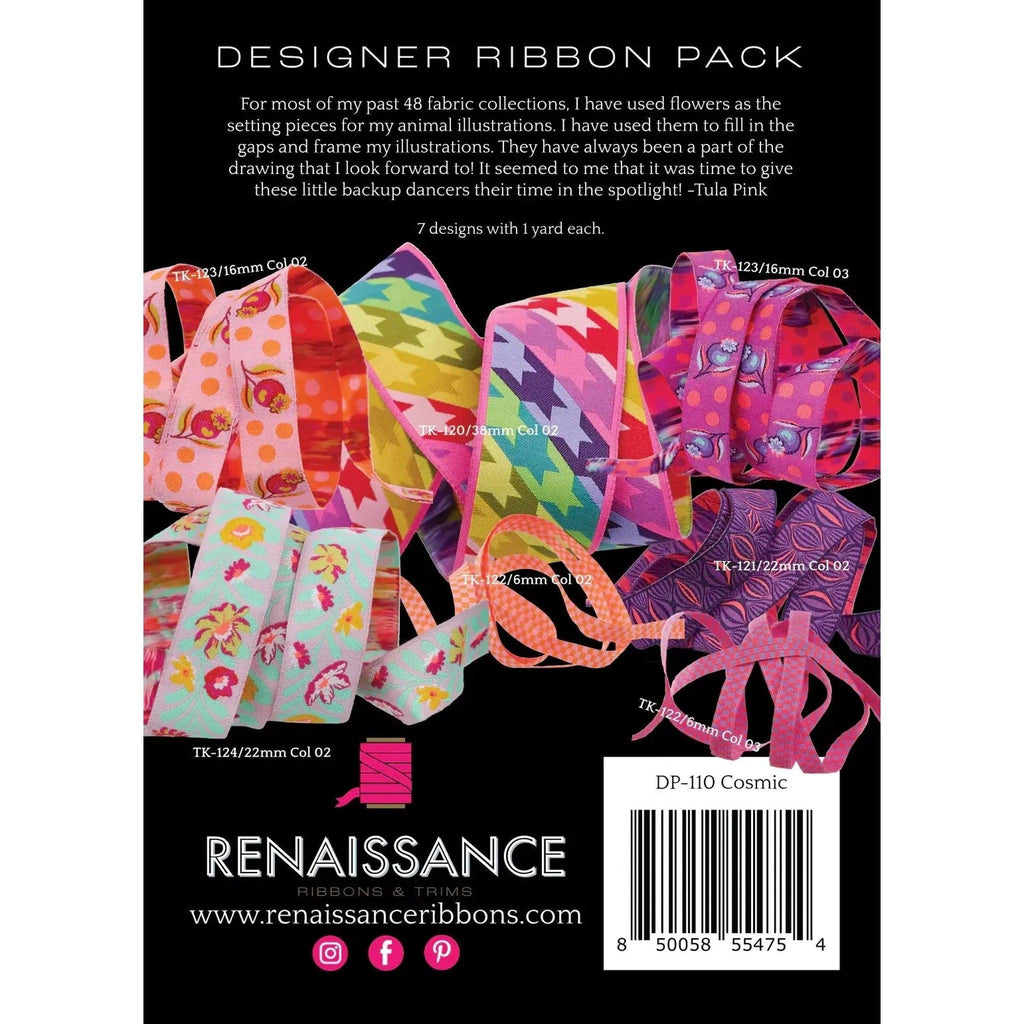 Untamed by Tula Pink Designer Ribbon Pack - Two Colorways!