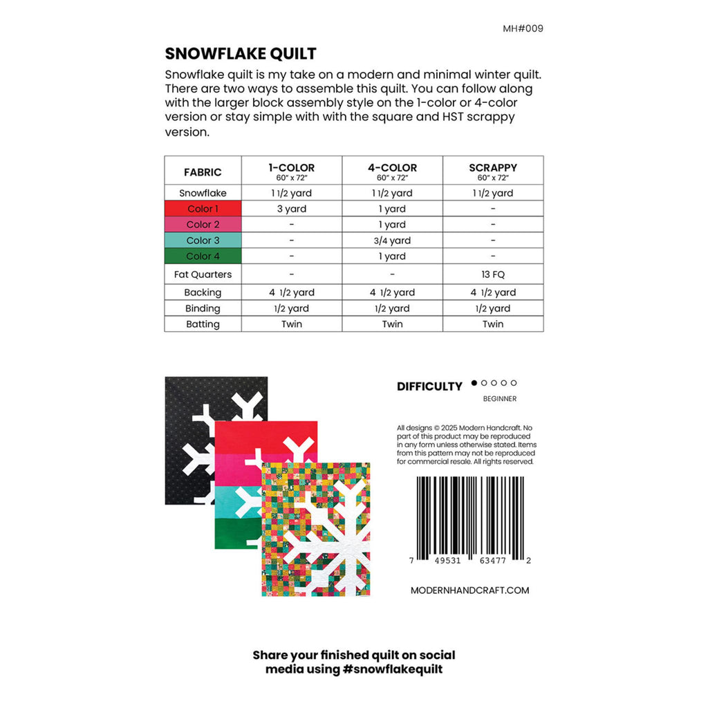 Quilt Pattern - Snowflake