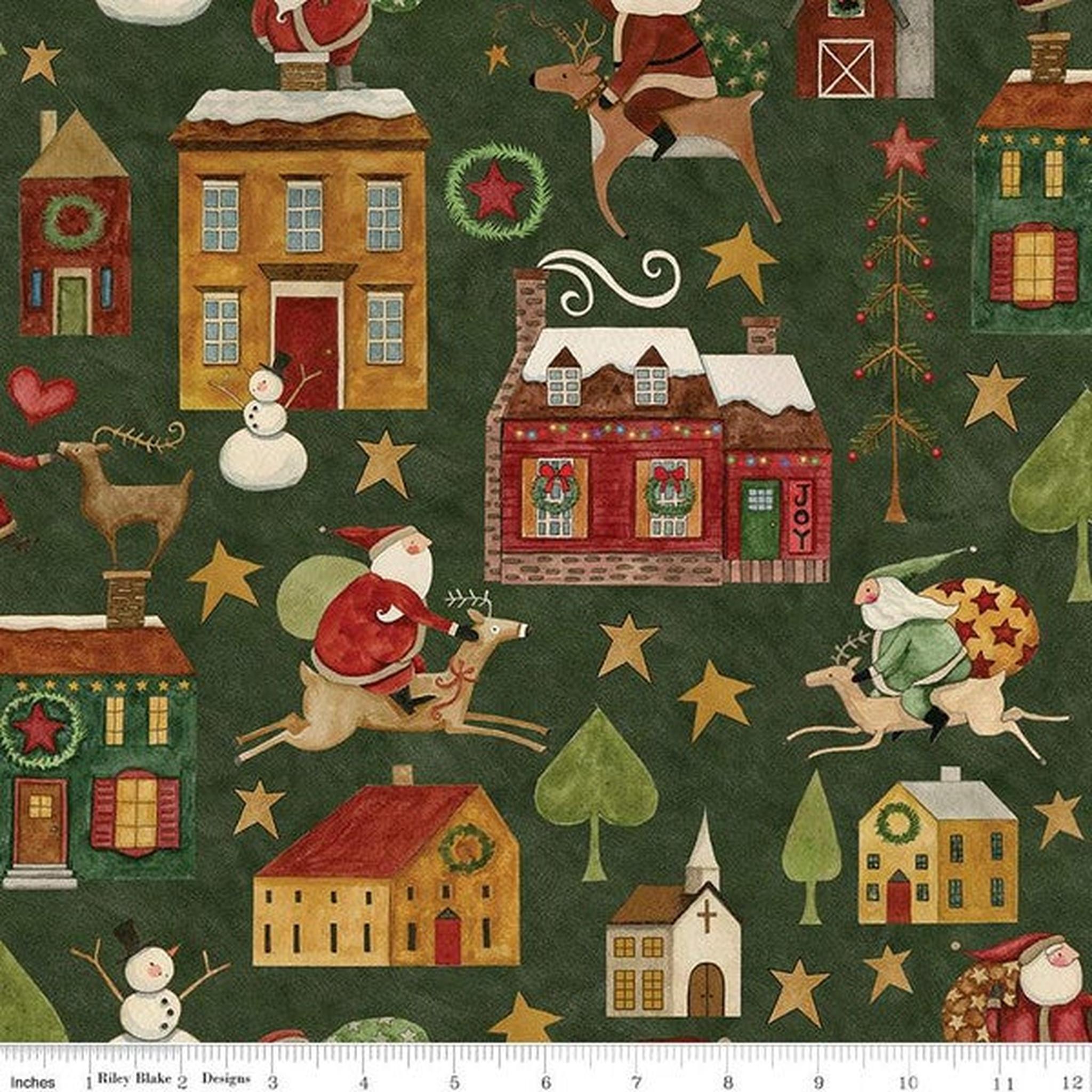 Up on the Housetop by Theresa Kogut Main: Green
