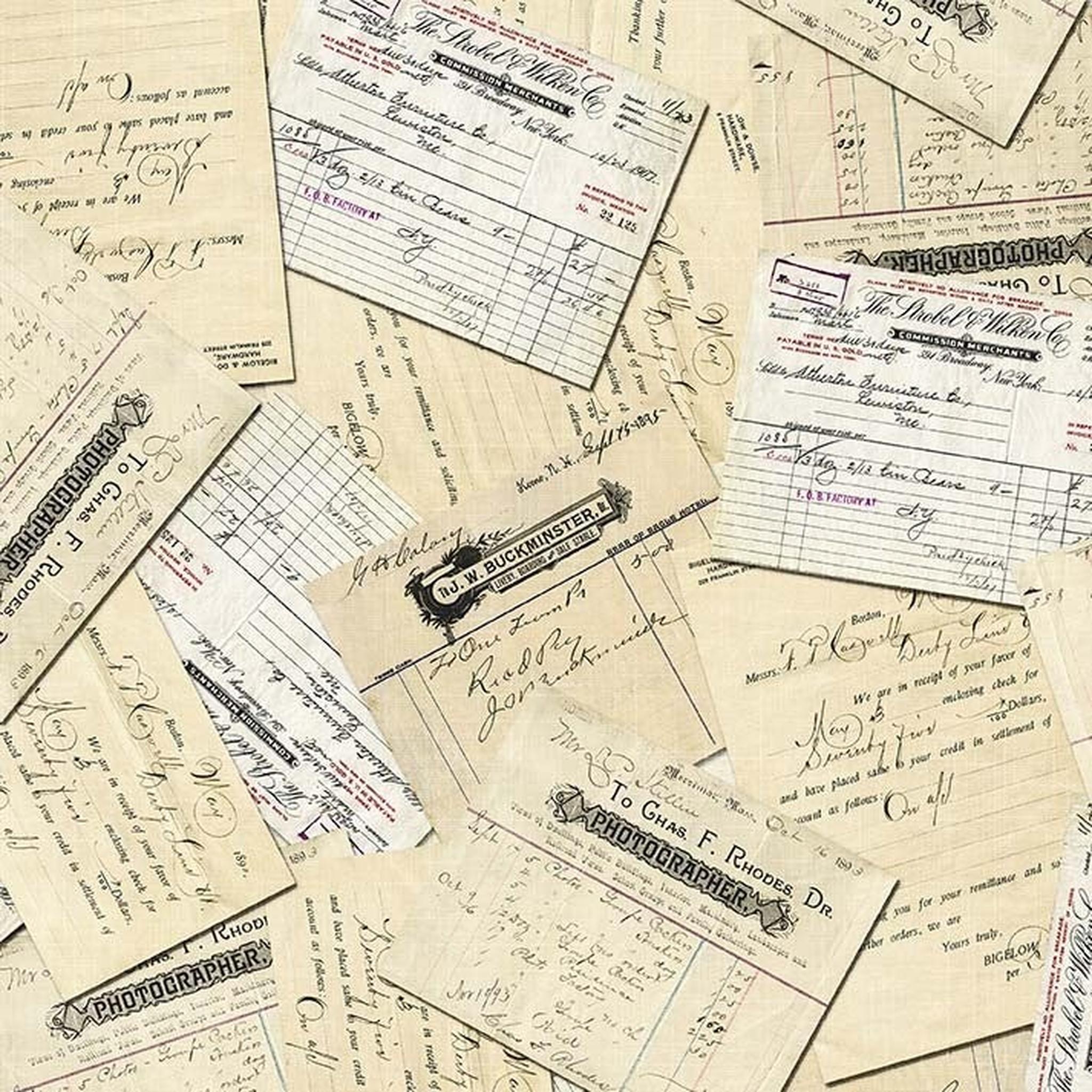 Vintage Perfumery by Michael Miller Old Receipts: Cream
