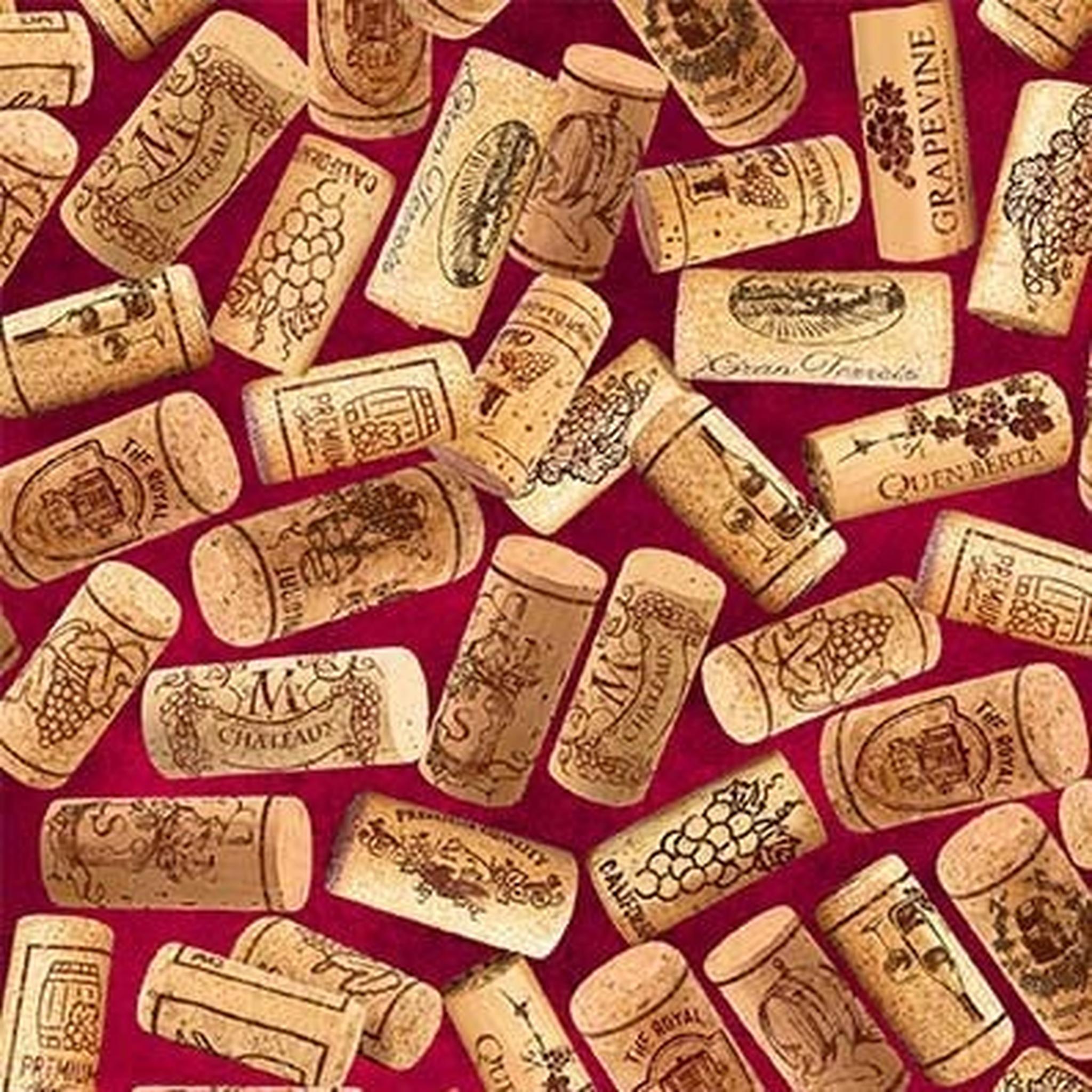 Viva Vino by Michael Miller - Wine Corks: Wine