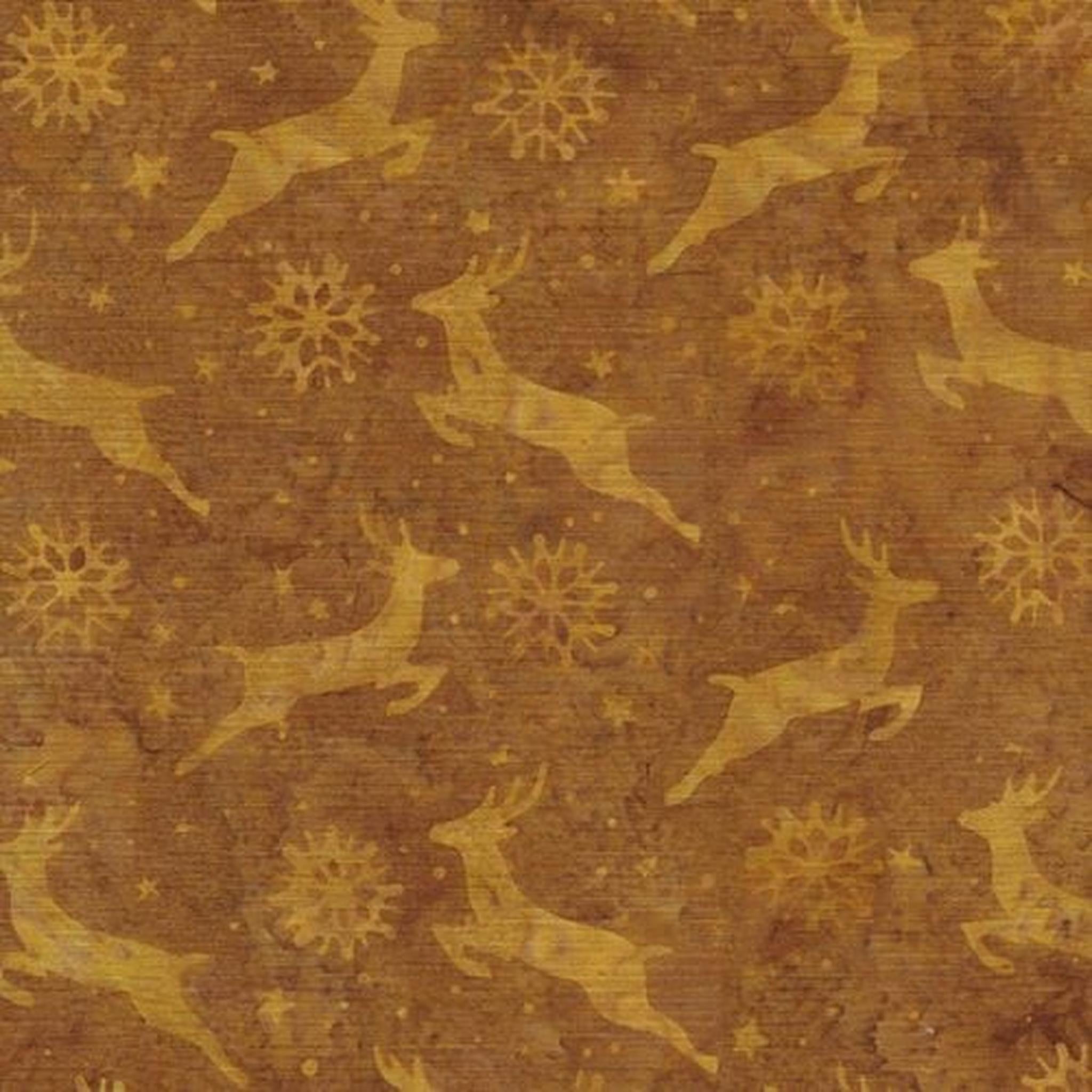 Woodland Holiday by Kathy Engle - Deer Snowflake: Brown Tea
