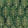 Woodland Holiday by Kathy Engle - Pinetrees: Green Spinach
