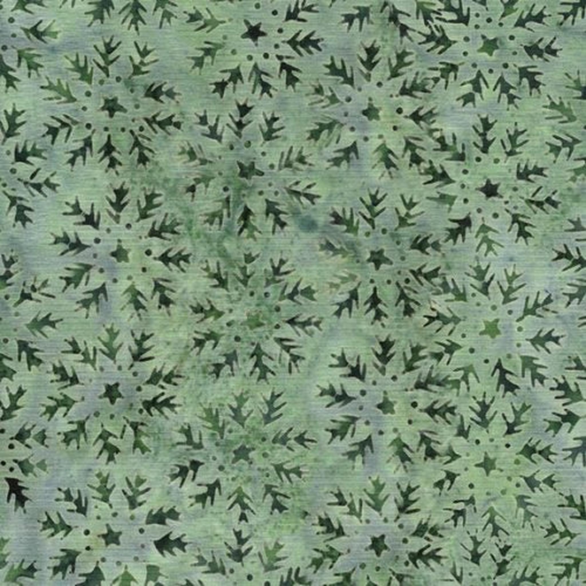 Woodland Holiday by Kathy Engle - Snowflake Circles: Green Mint
