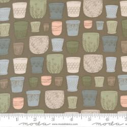 Moda Potted by Kiley's Quilt Room - Pots Charcoal