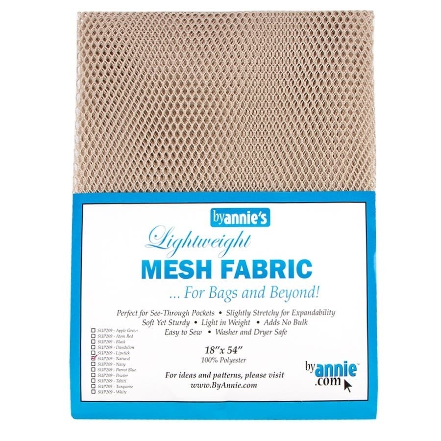 By Annie Lightweight Mesh Fabric - Natural- 1/2yrd