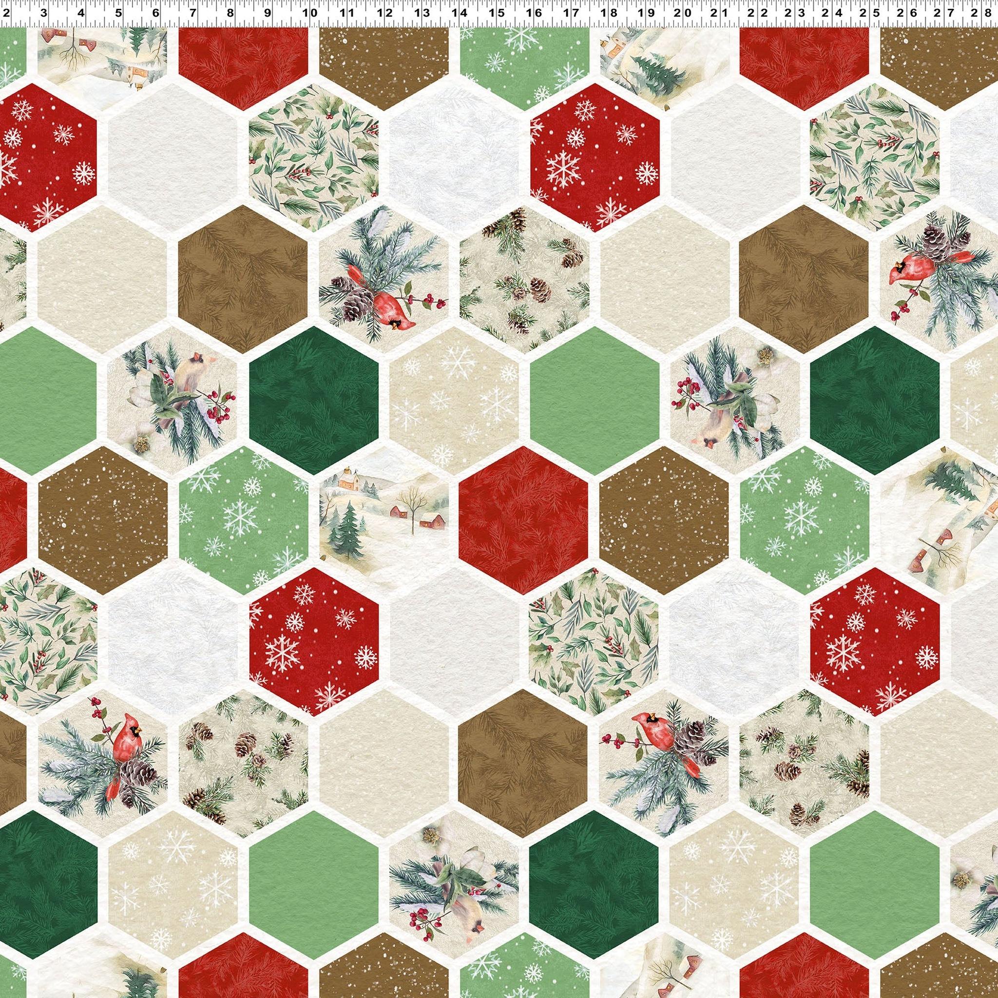 Quilt Minnesota 2026 Shop Hop Digital Hexagons Red