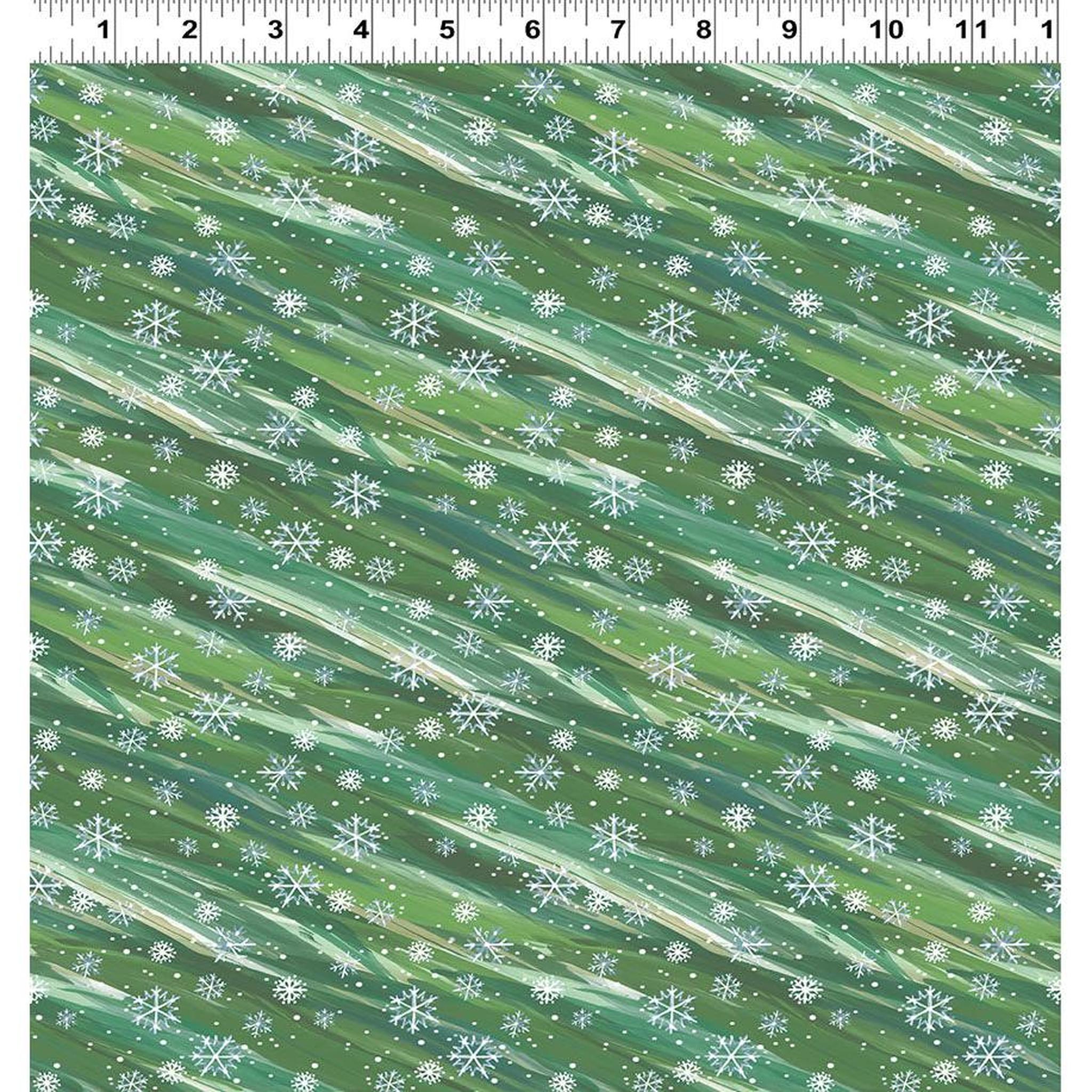 Quilt Minnesota 2026 Shop Hop Dig Snowflake Stripe Dark Mint