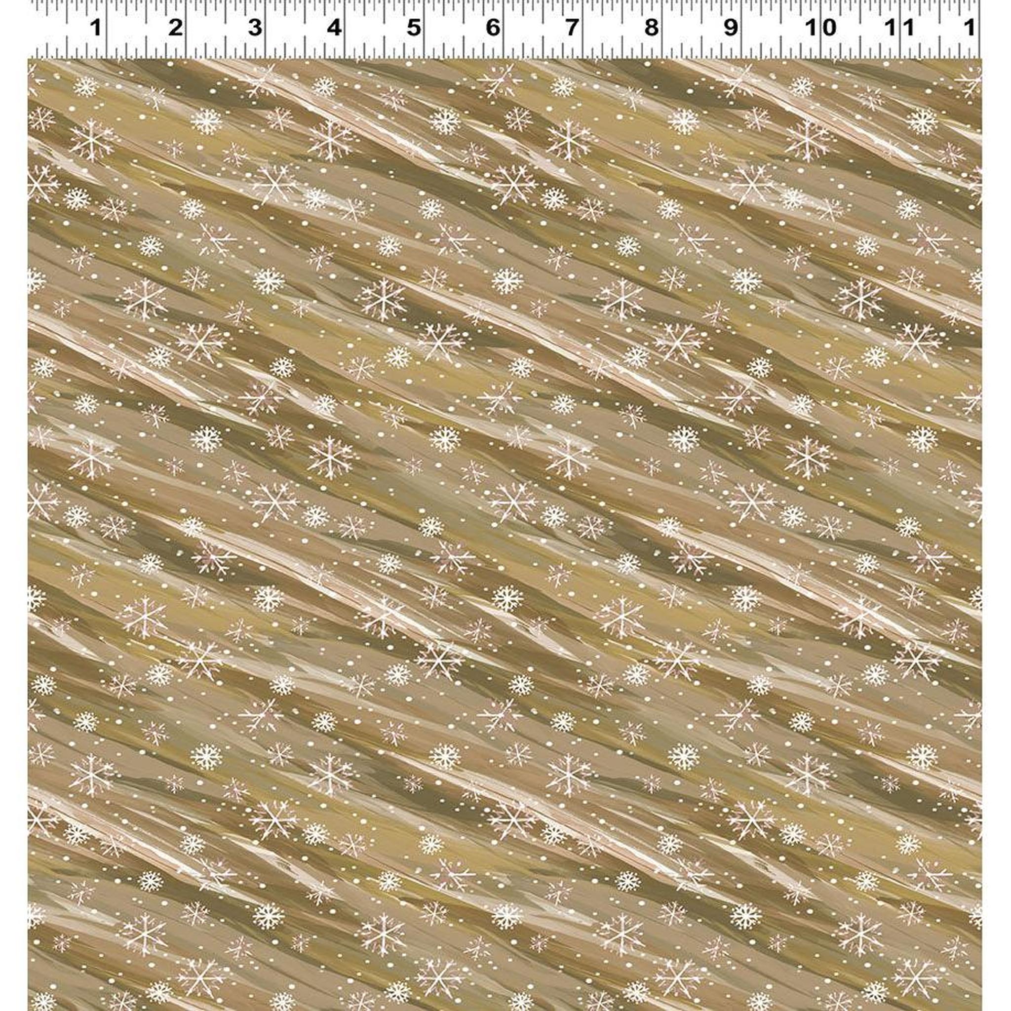 Quilt Minnesota 2026 Shop Hop Dig Snowflake Stripe Light Brown