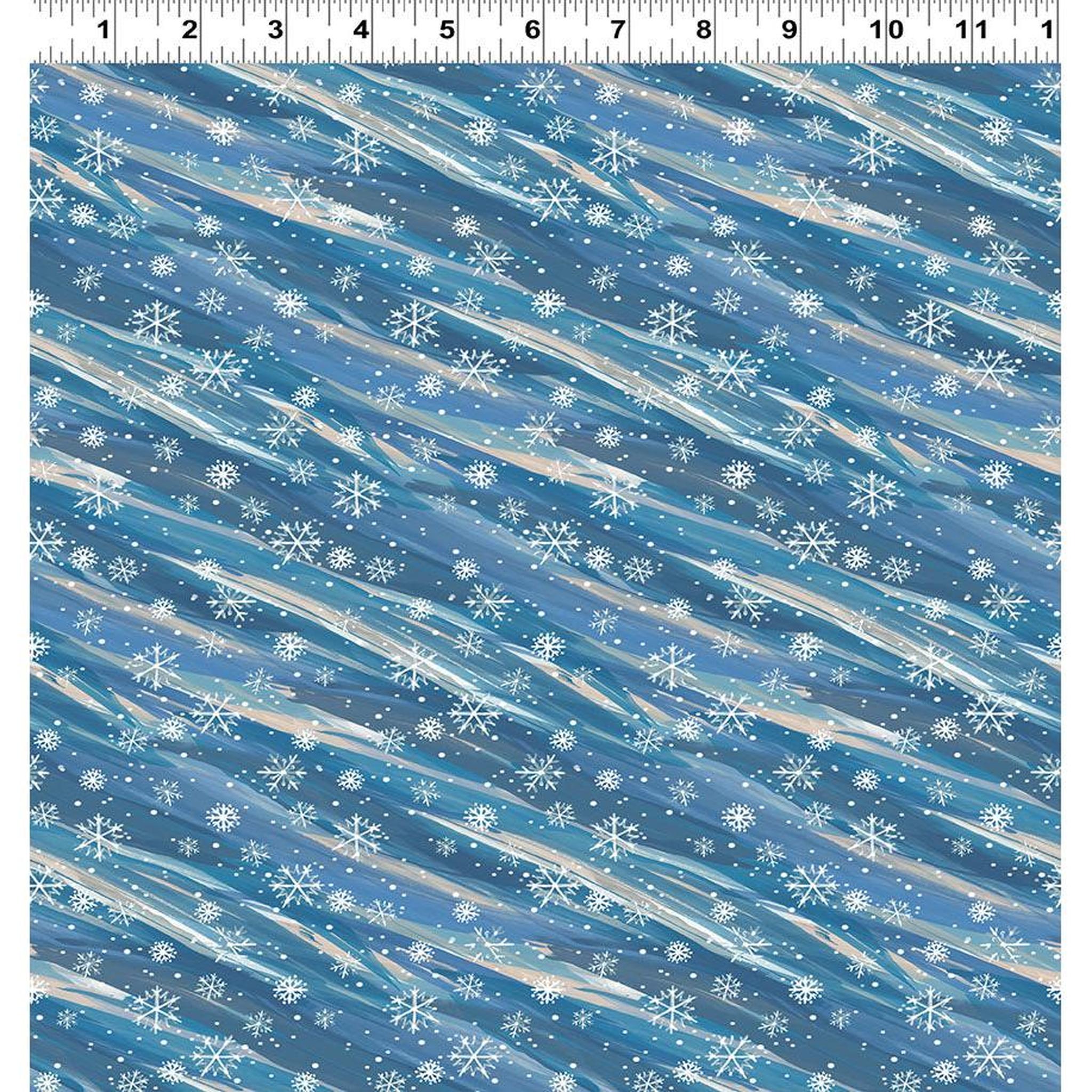 Quilt Minnesota 2026 Shop Hop Dig Snowflake Stripe Blue
