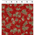 Quilt Minnesota 2026 Shop Hop Digital Pinecones Dark Red