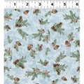 Quilt Minnesota 2026 Shop Hop Digital Pinecones Light Denim
