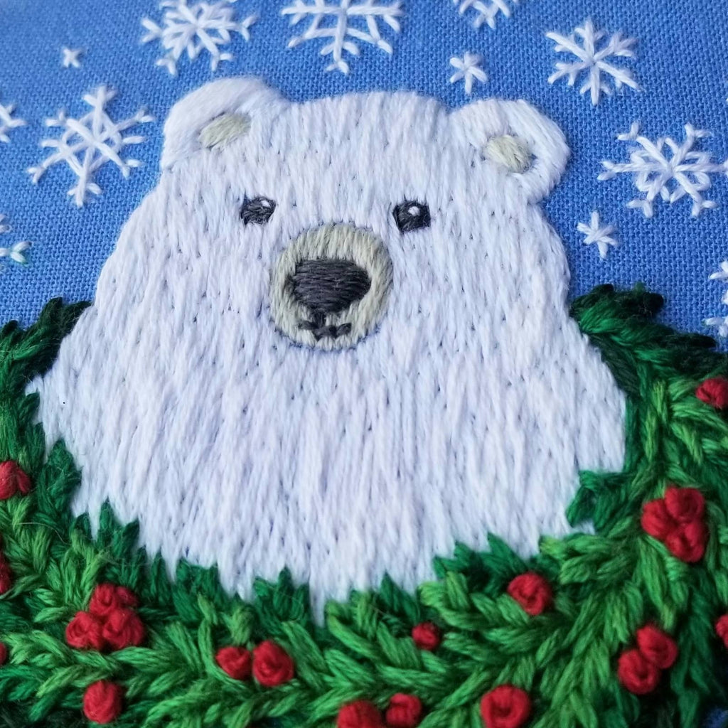 Holiday Bear Beginner Embroidery Kit