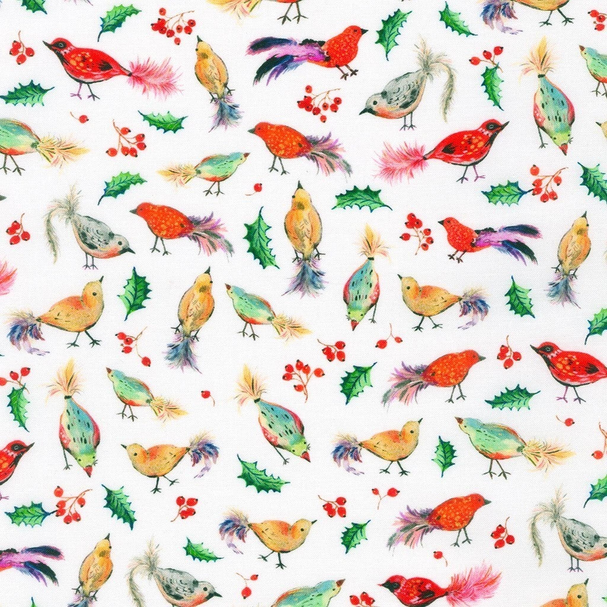 Yuletide Bouquet by Studio RK - Birds White