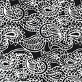 Zen Funk by Kathy Engle Groovy Paisley: White & Black