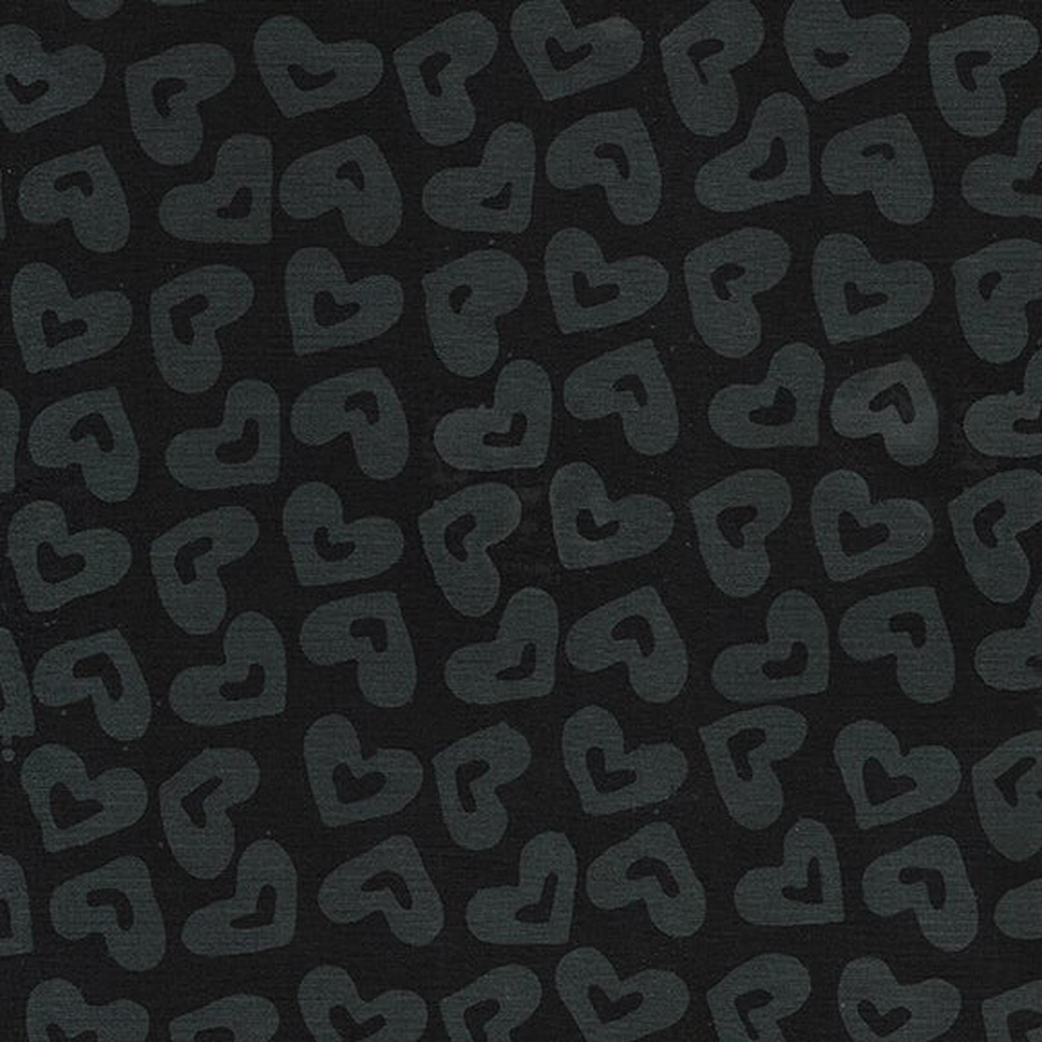 Zen Funk by Kathy Engle Hearts: Black & Grey