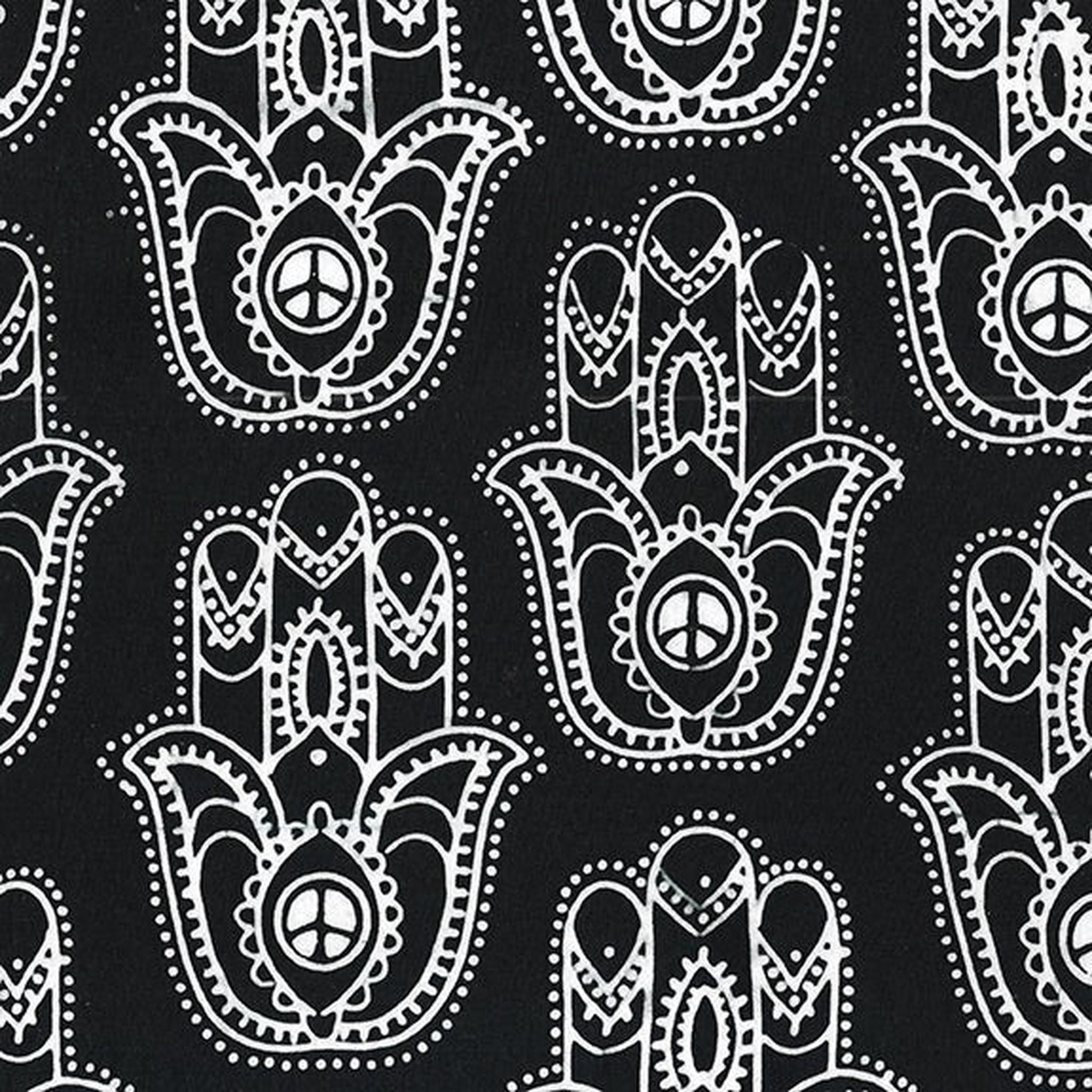 Zen Funk by Kathy Engle Peace Hand: Black