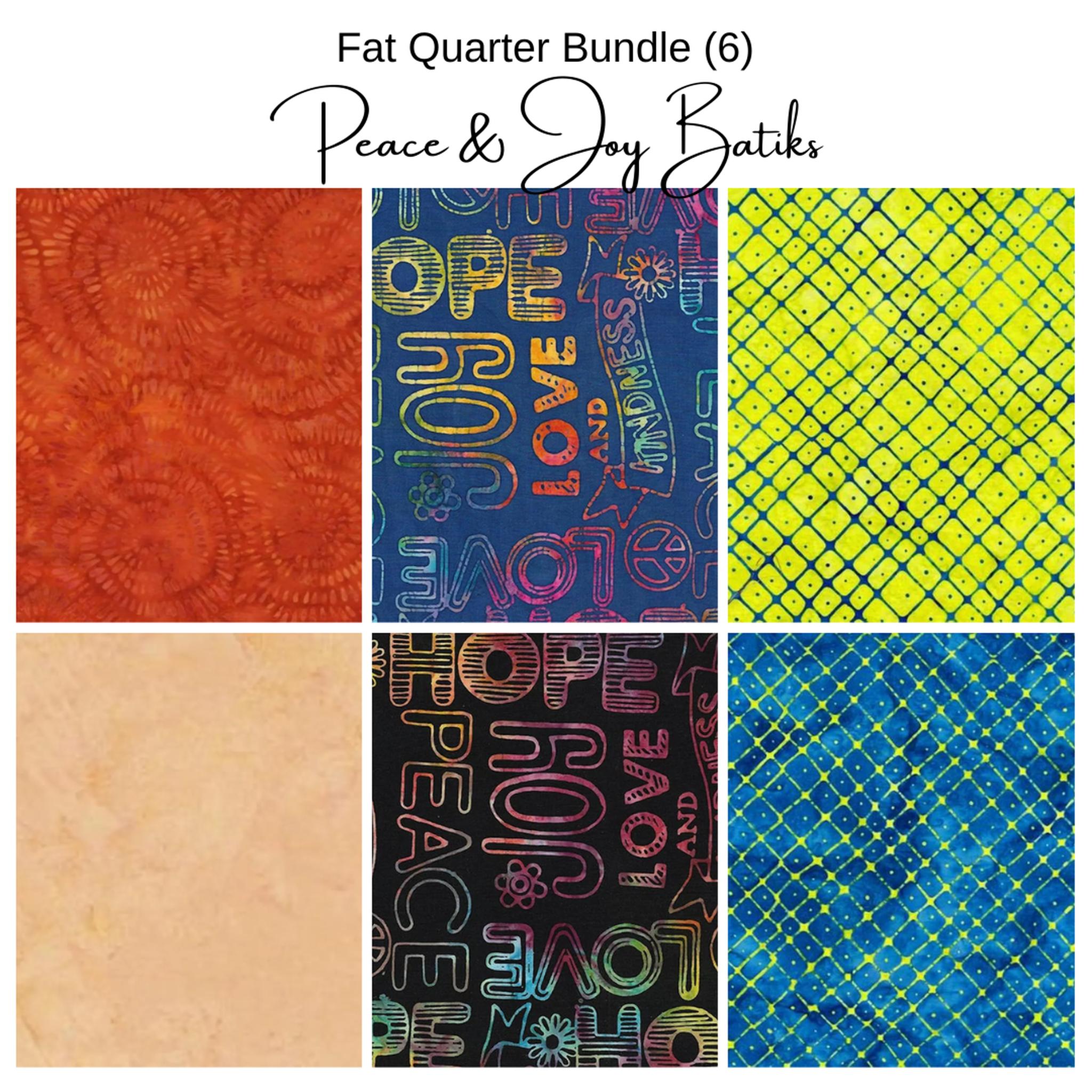 Fat Quarter Bundle (6) Peace & Joy Batiks