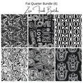 Fat Quarter Bundle (6) Zen Funk B&W